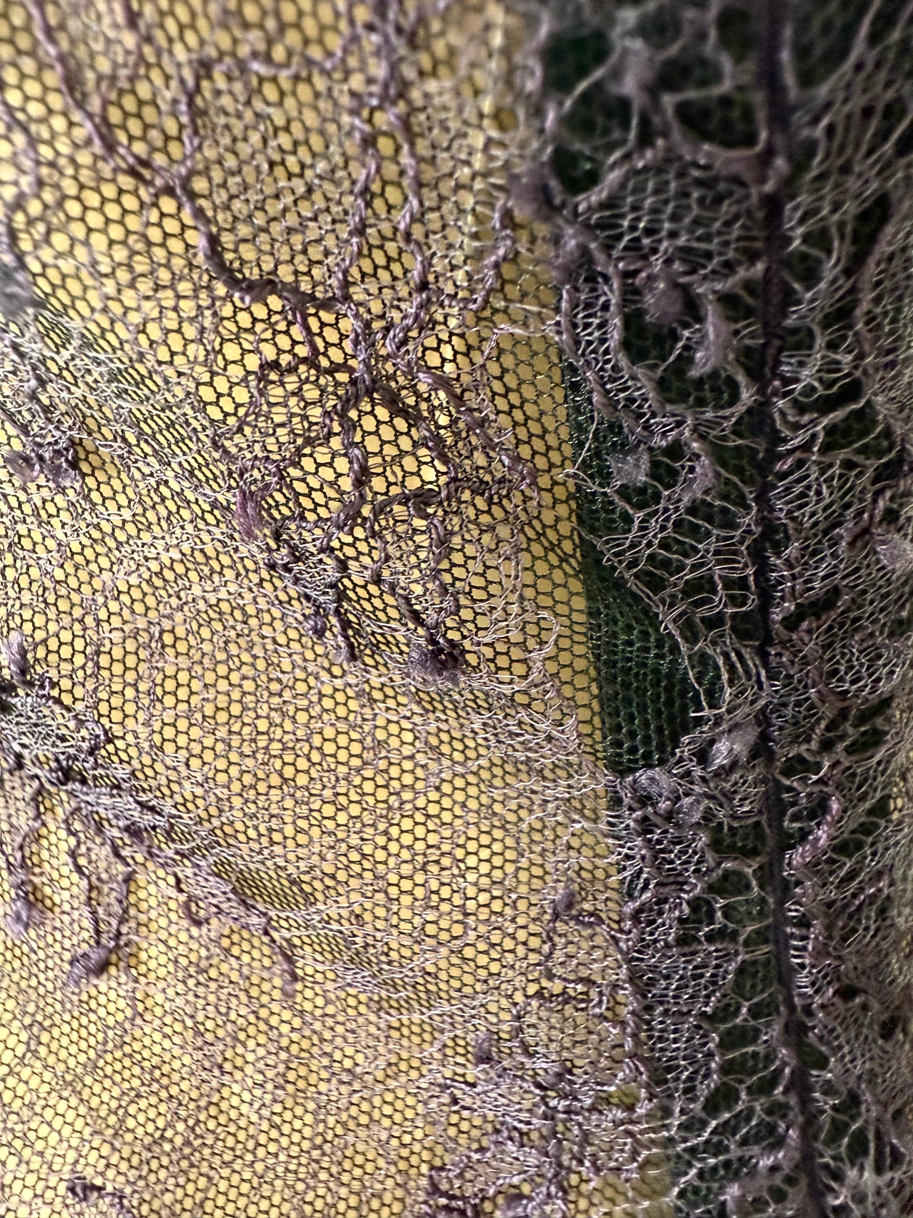 Versace F/W 2003 Runway Bustier Bra Sheer Lace Open Back Dress For Sale 9