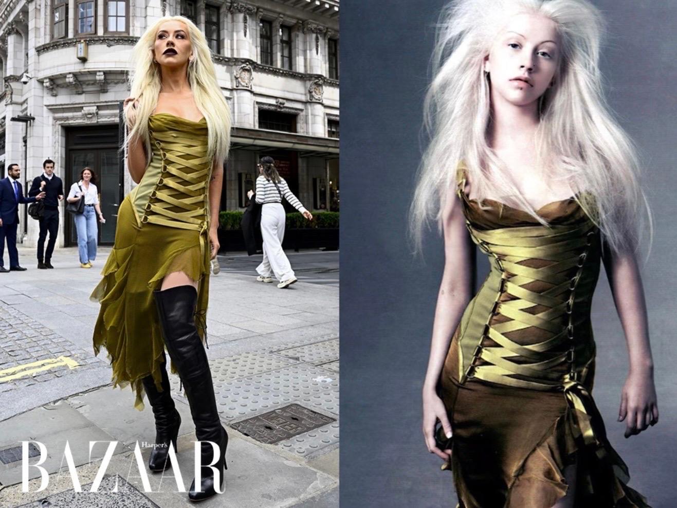 Versace A/I 2003: abito in chiffon di seta increspato con pizzo e increspature, con un'increspatura che si estende su tutta la lunghezza del corpo. in vendita 9