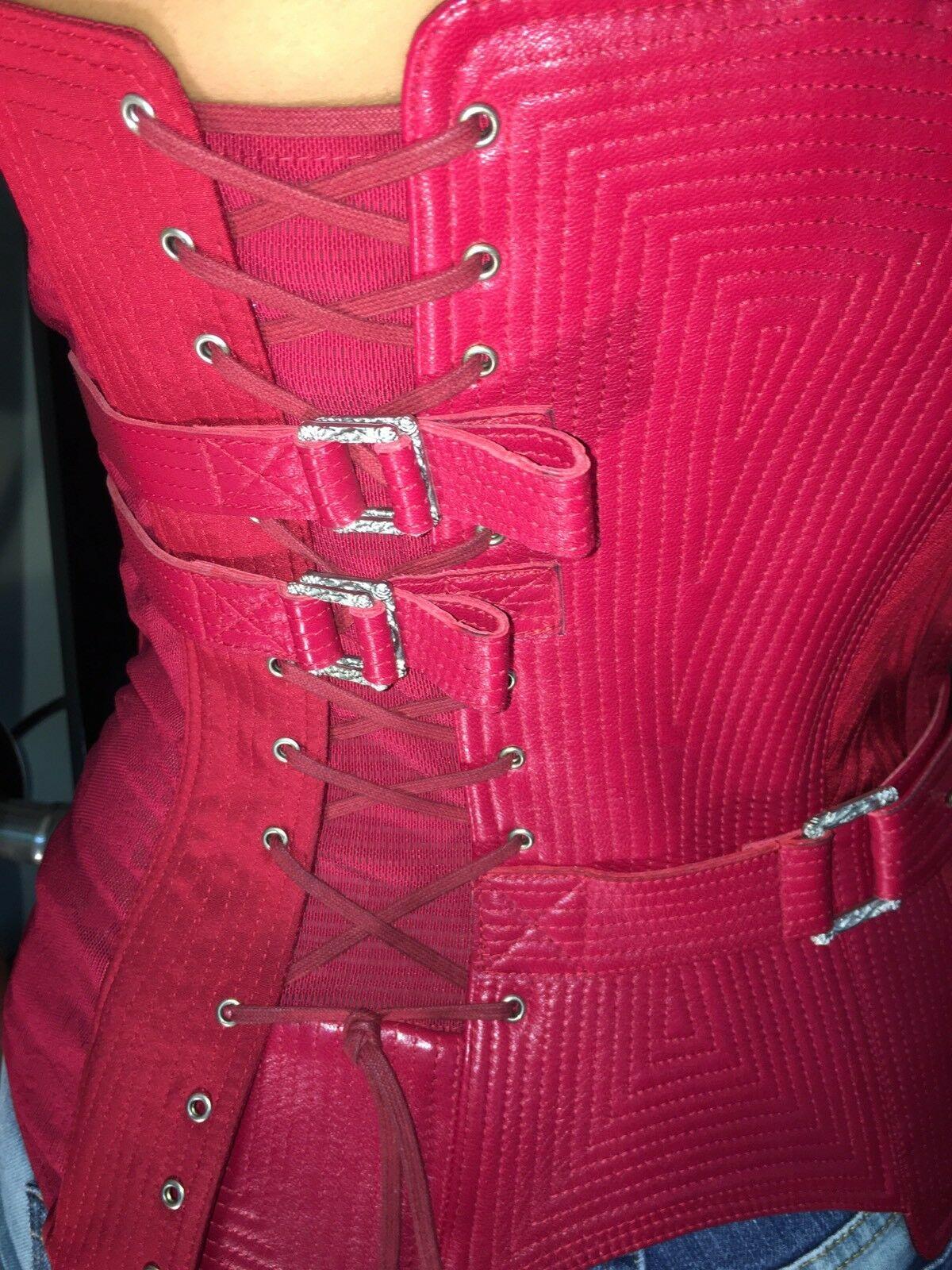 red corset shirt