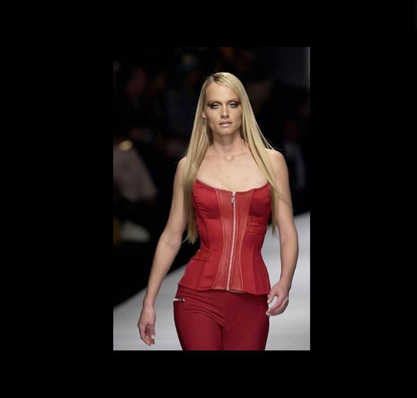 red corset leather