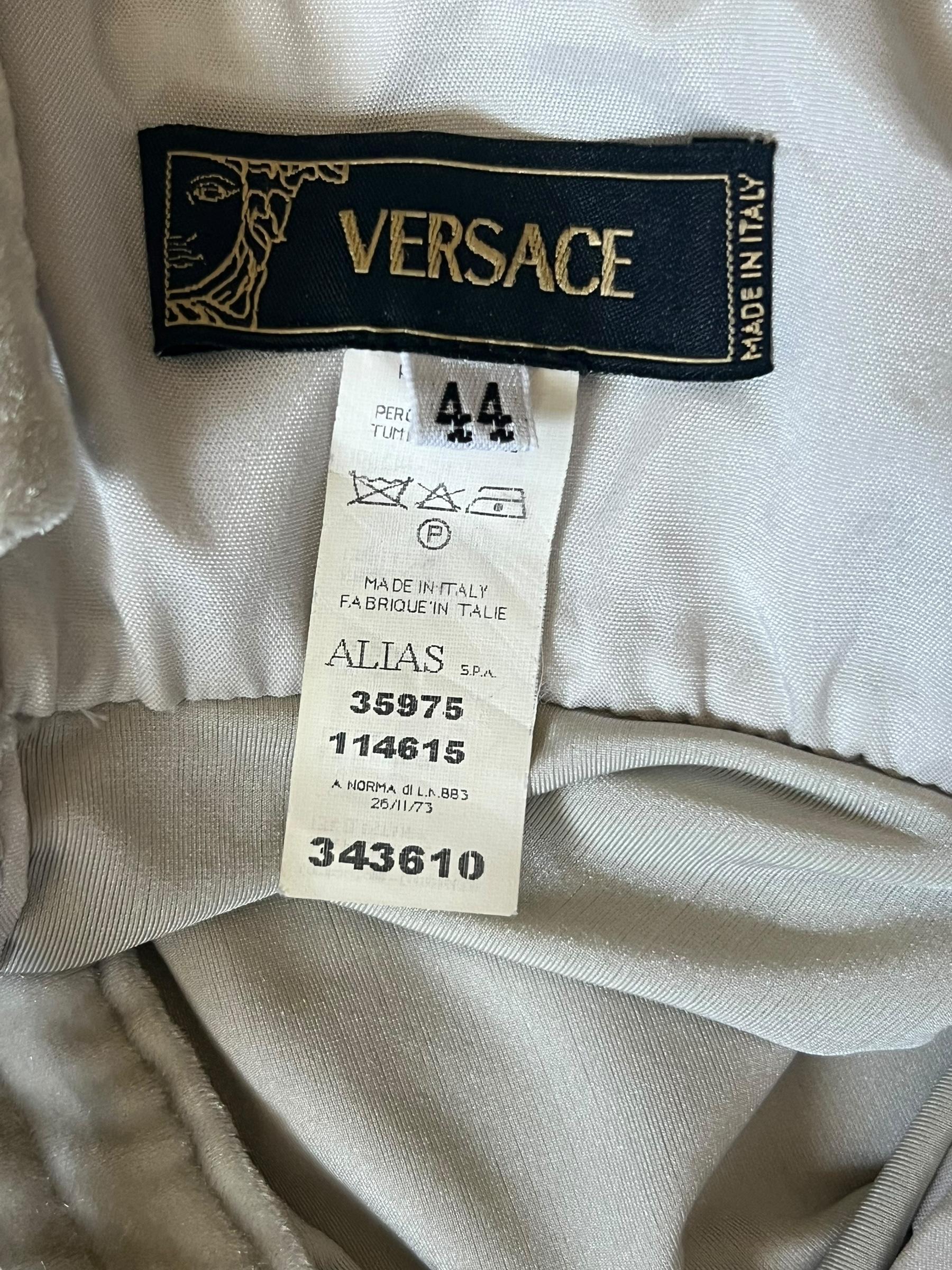 Versace A/I 2004 - Vestito bianco increspato con borchie 