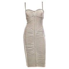 Versace F/W 2004 Runway bodycon Silver dress (nouveau avec étiquettes)