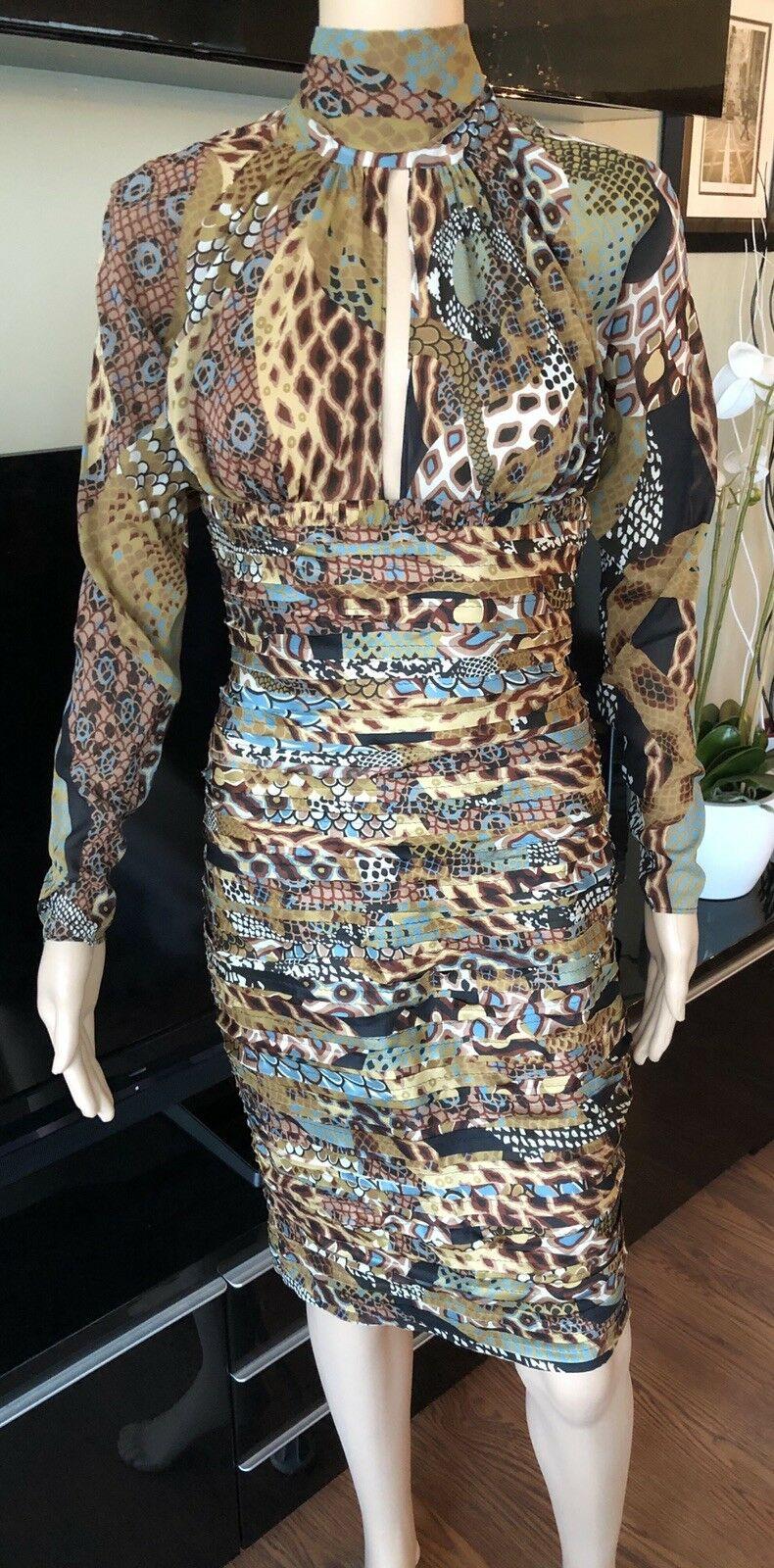 F/W 2005 Laufsteg-Kampagne Kleid mit gerafftem Rückenausschnitt von Versace Damen im Angebot