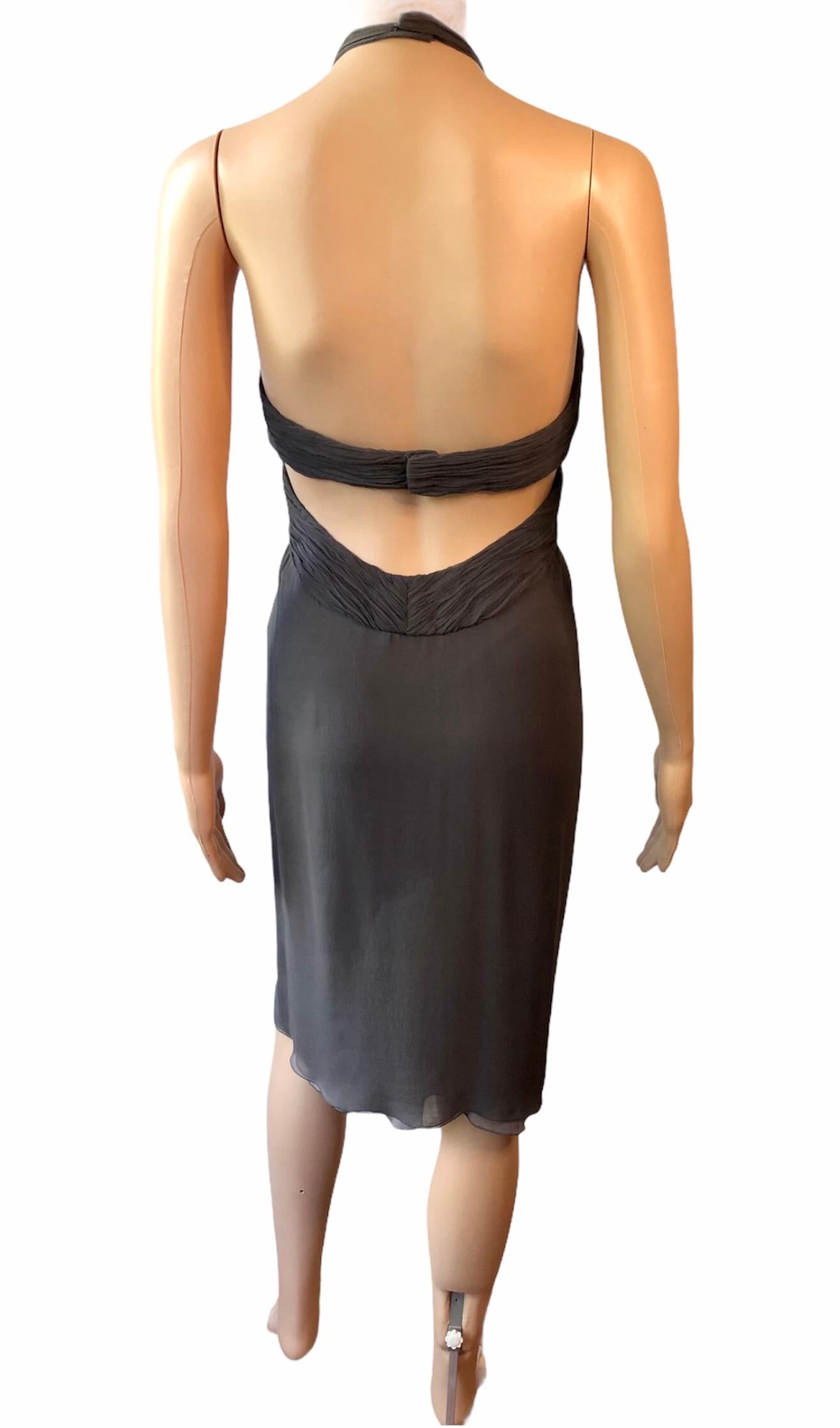 Versace F/W 2006 Runway Bustier Bra Cutout Back Dress In Good Condition For Sale In Naples, FL