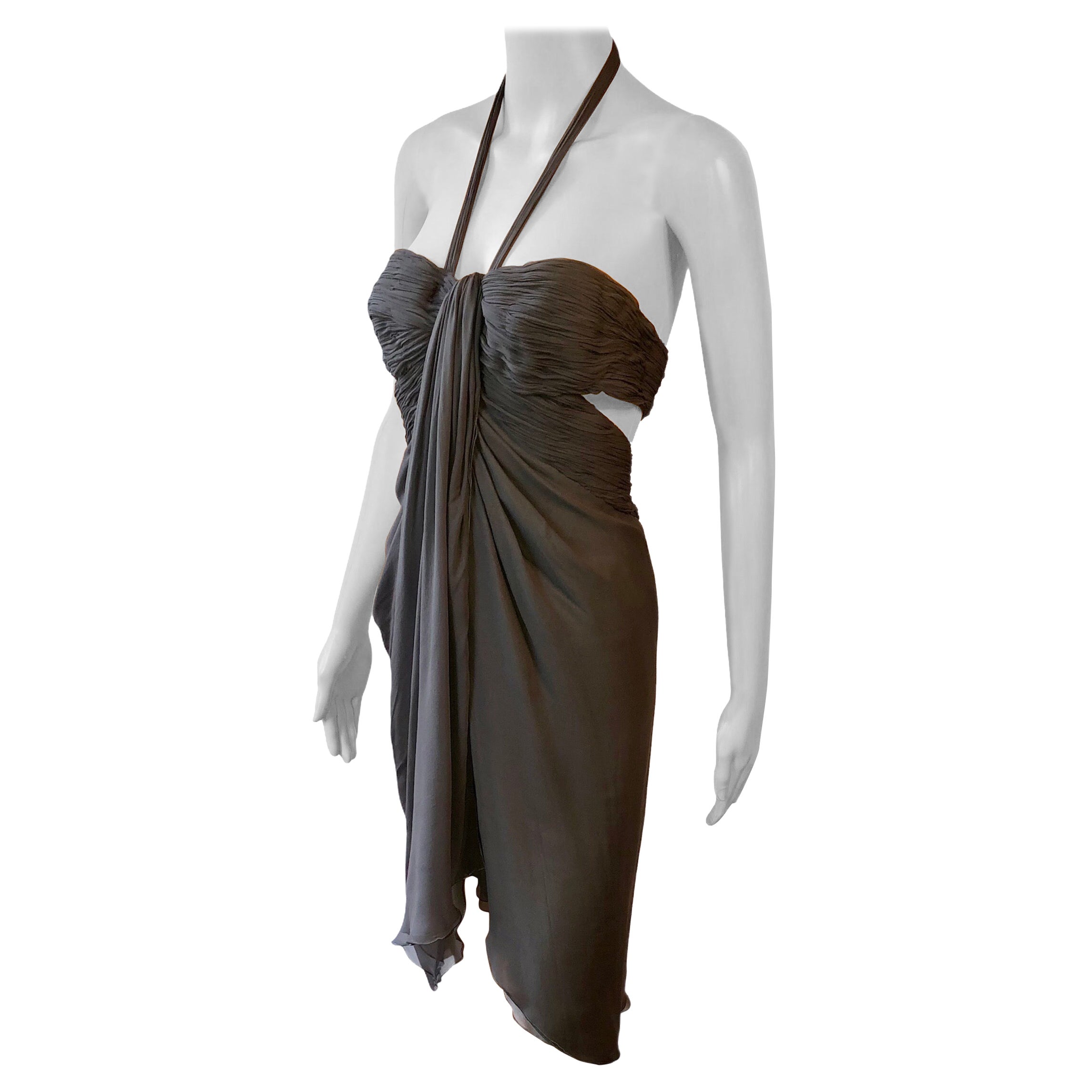 Versace H/W 2006 Laufsteg Bustier-Kleid mit Rückenausschnitt und Ausschnitt