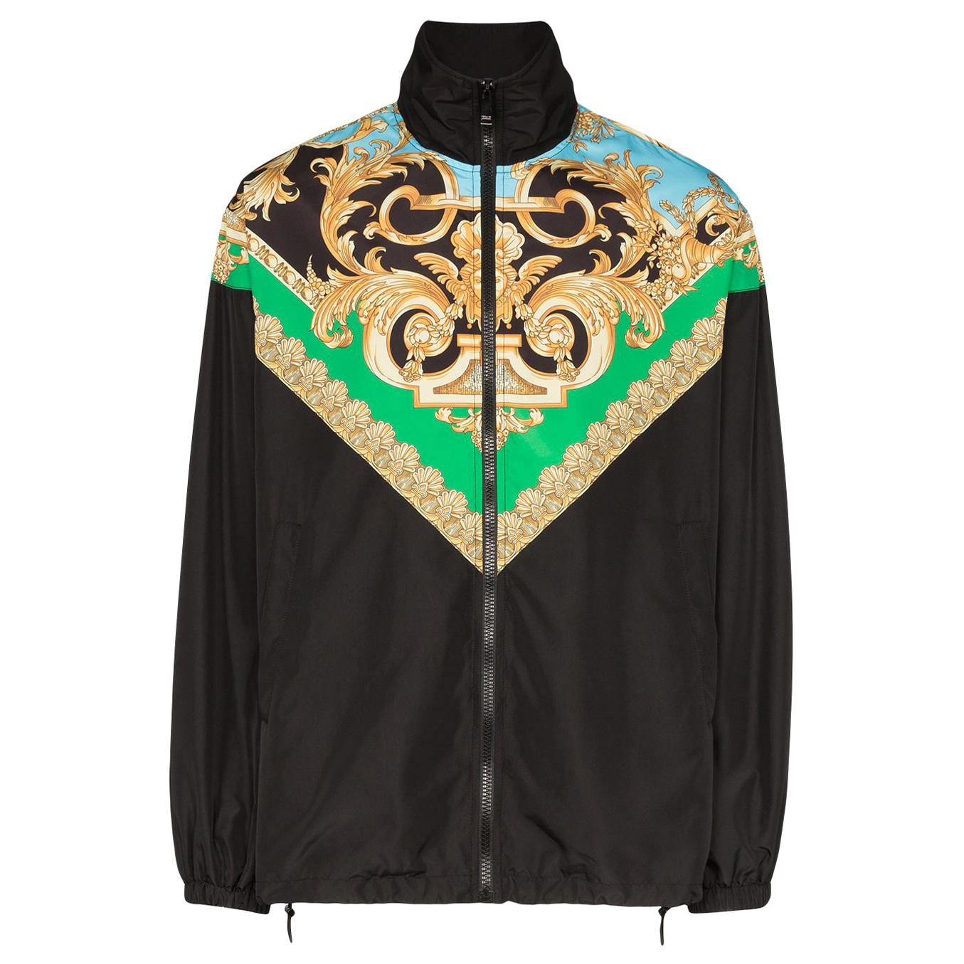 Versace Fall 2019 Runway Mens "Homme De Barocco" Print Track Jacket Size 52