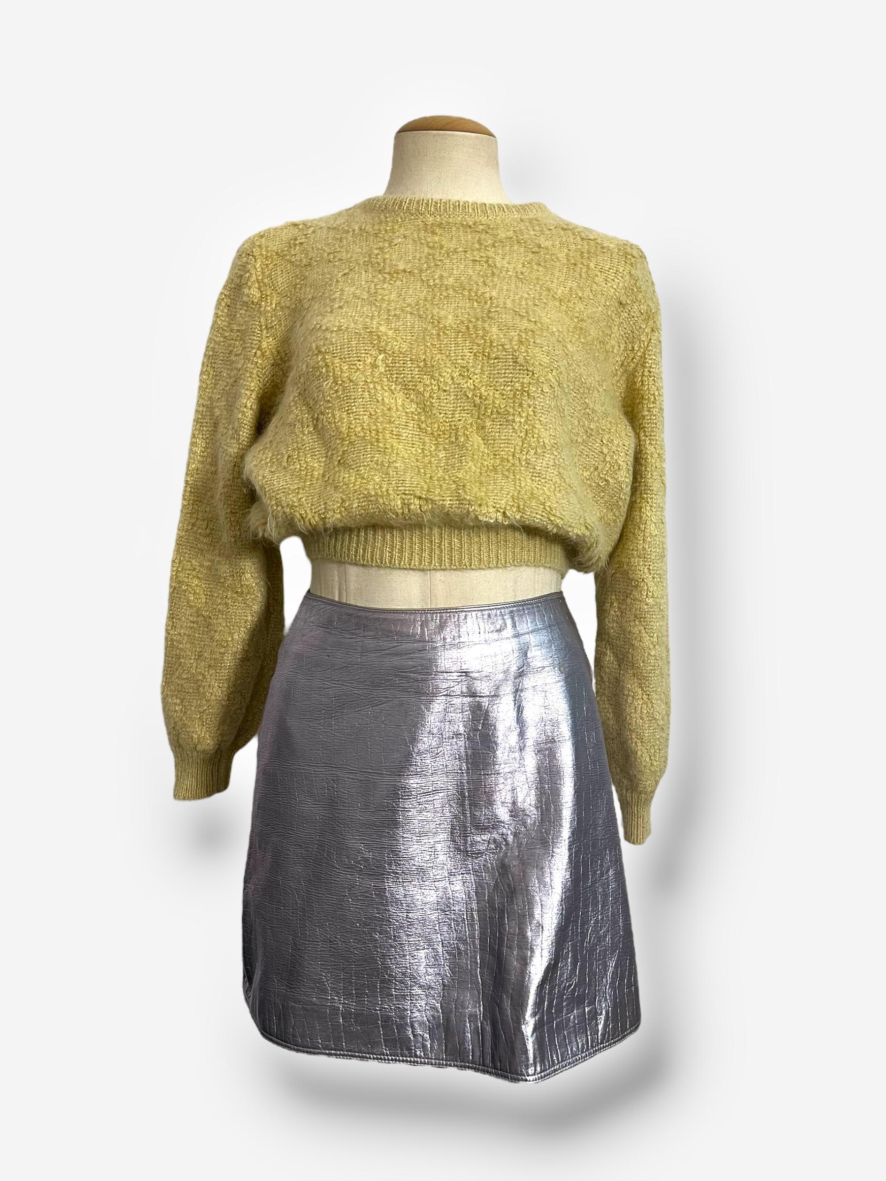 Donna Versace, Autunno/Inverno 1994: ensemble in maglia di pelle a due pezzi in vendita