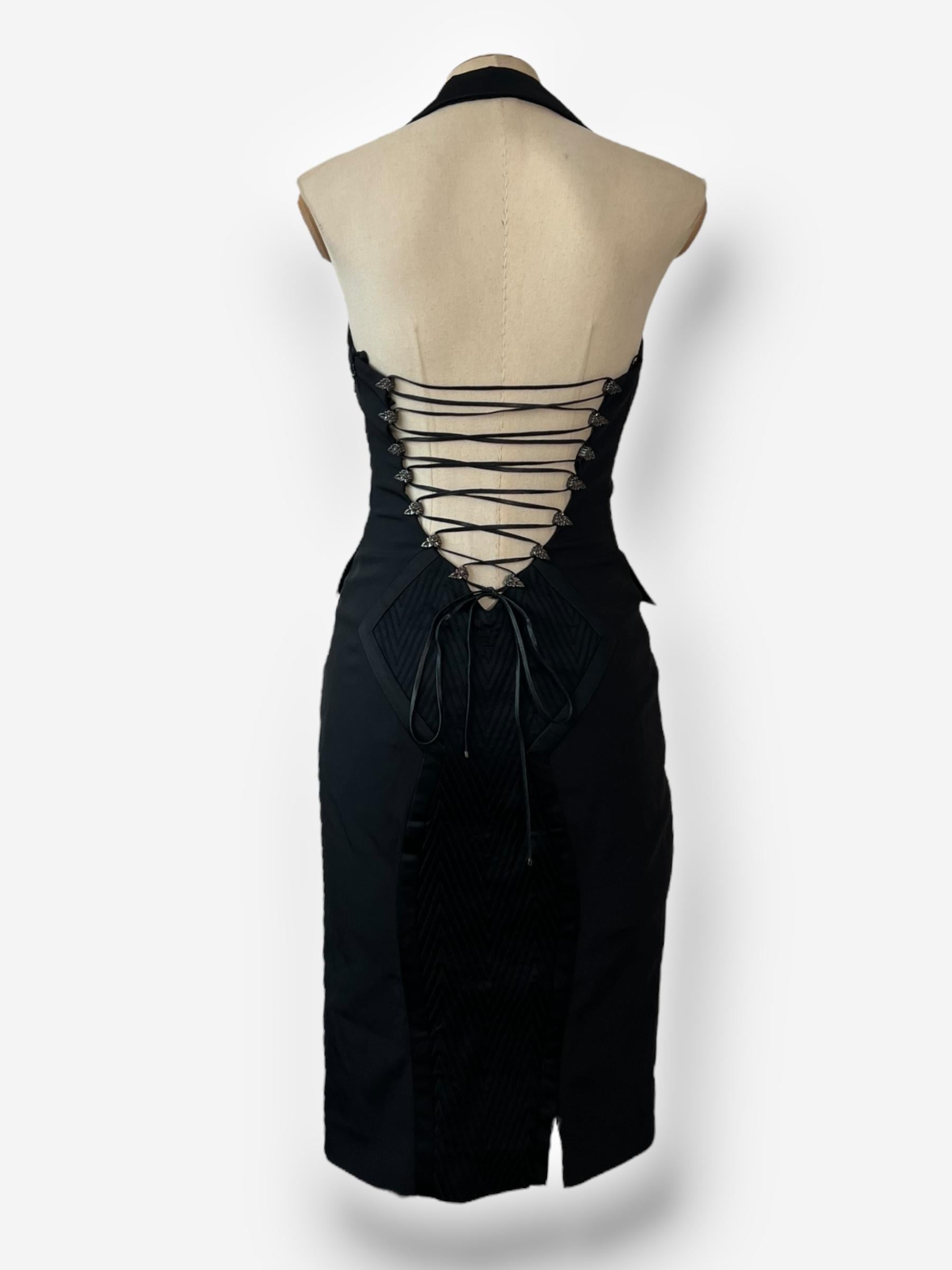 Versace Fall/Winter 2003 Corset-Back Midi Dress 5