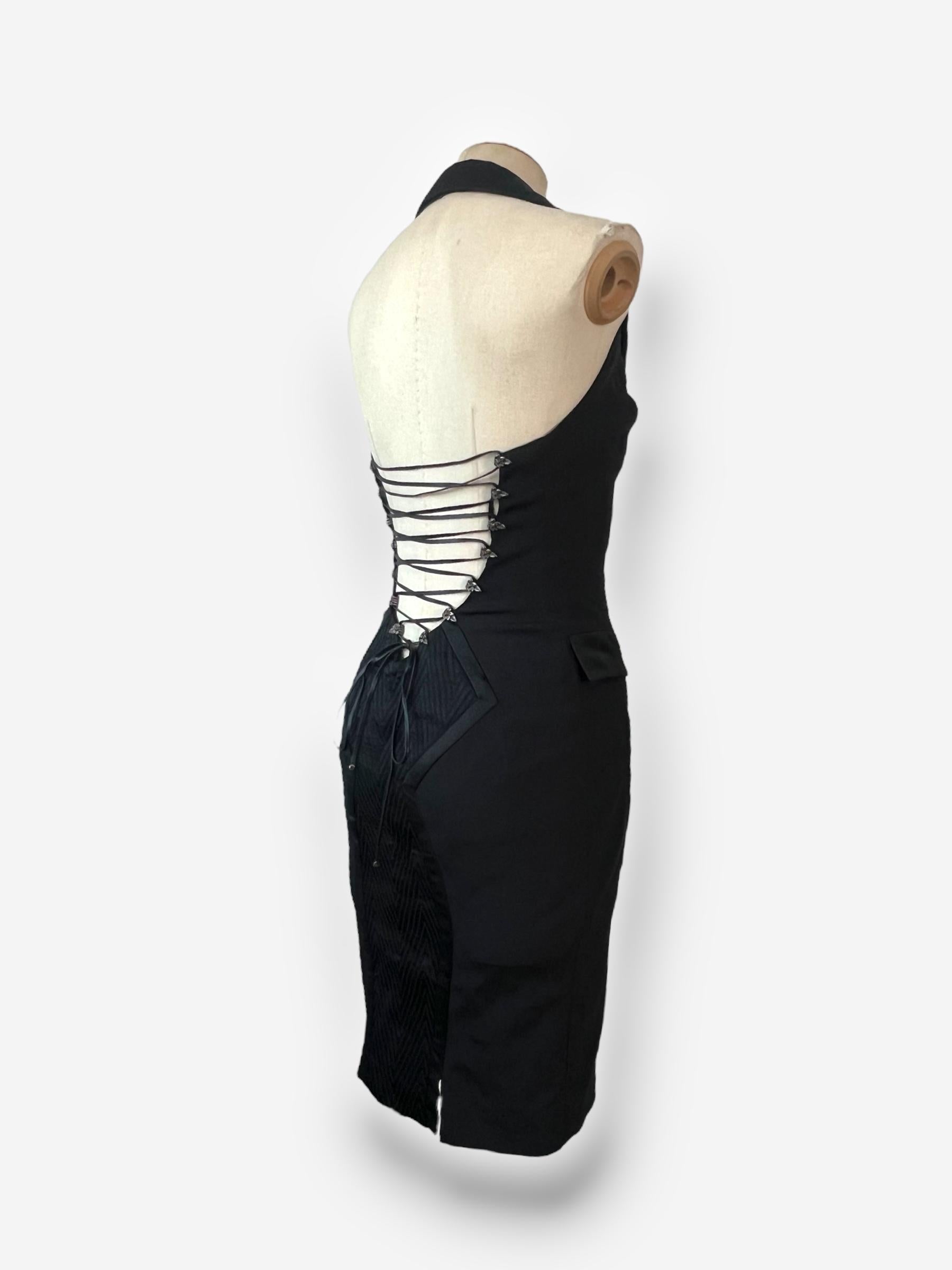 Versace Fall/Winter 2003 Corset-Back Midi Dress 1