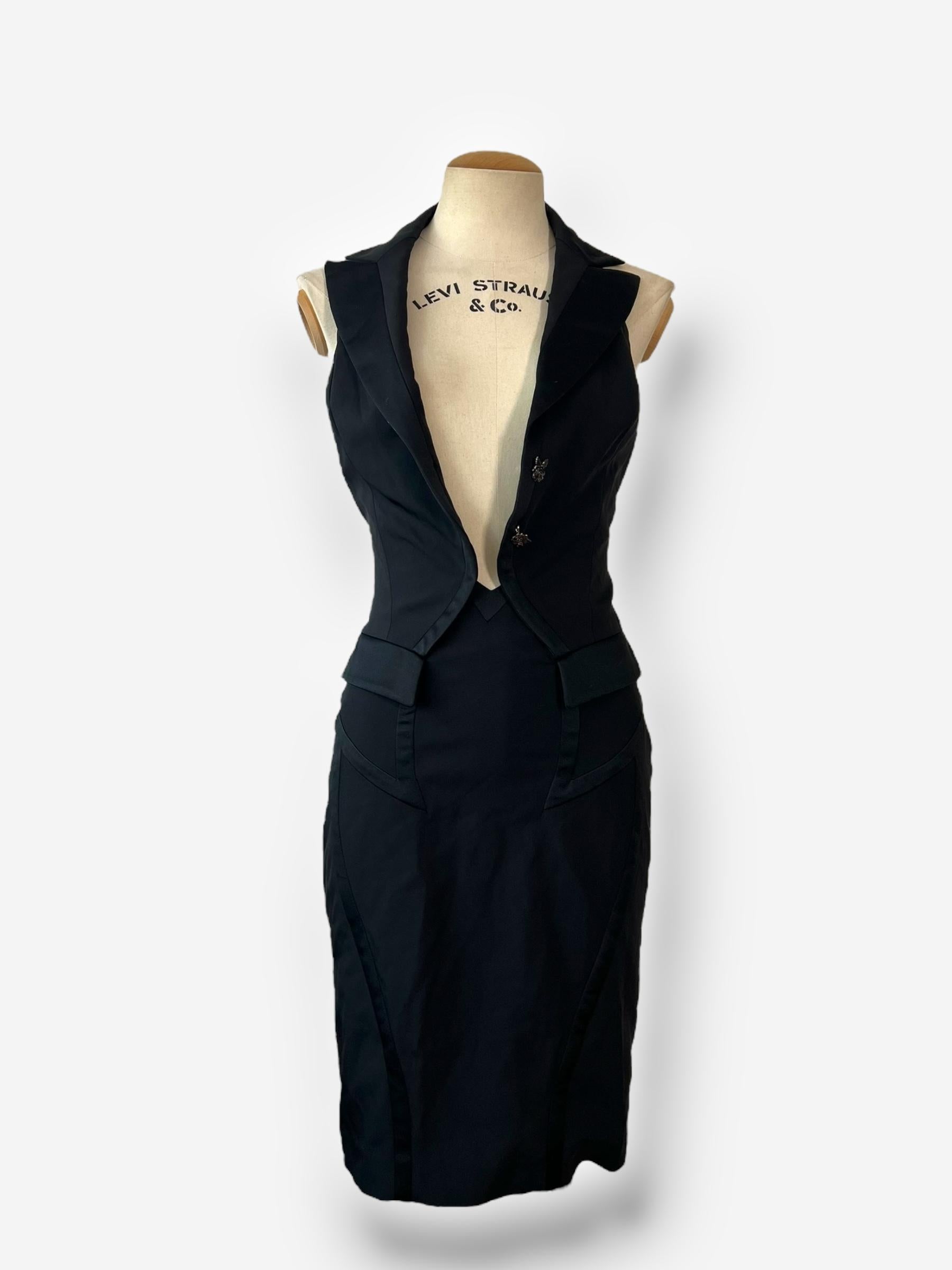 Versace Fall/Winter 2003 Corset-Back Midi Dress 2