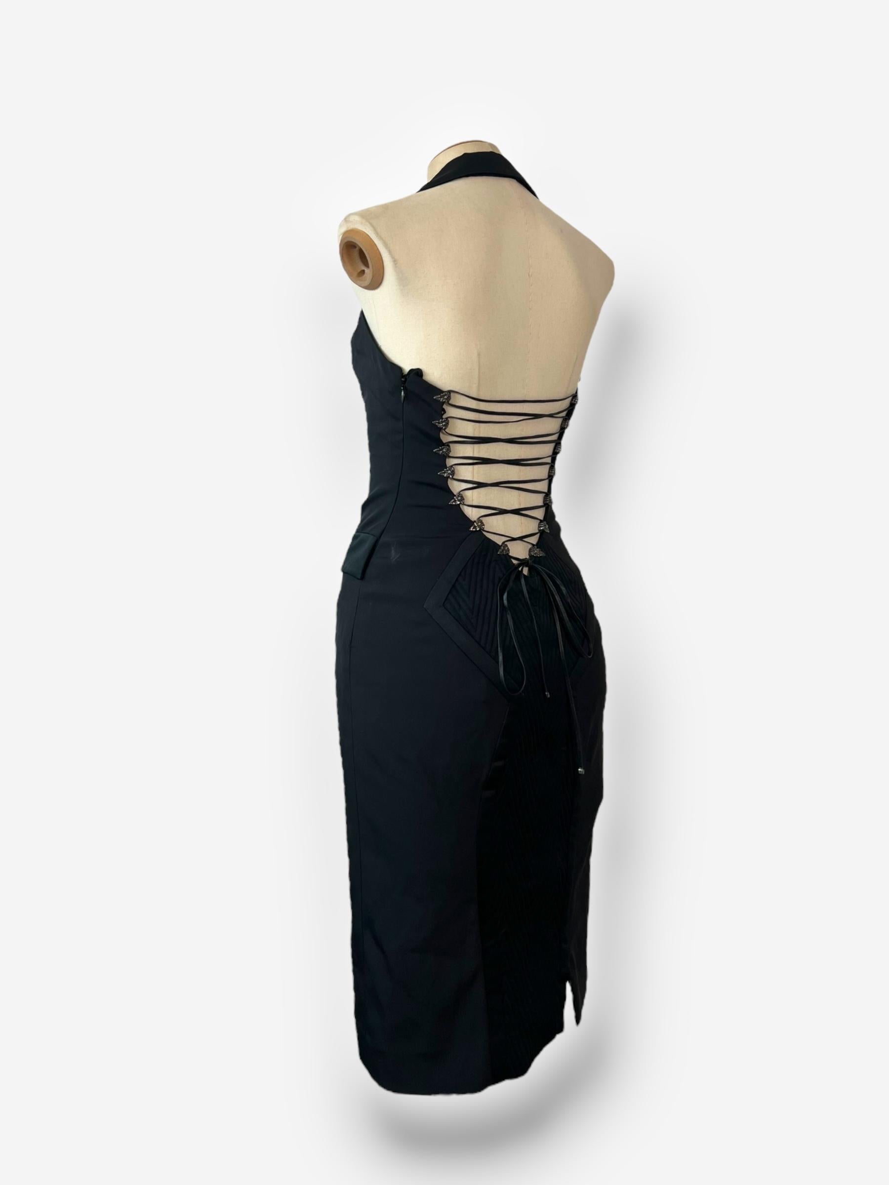 Versace Fall/Winter 2003 Corset-Back Midi Dress 3