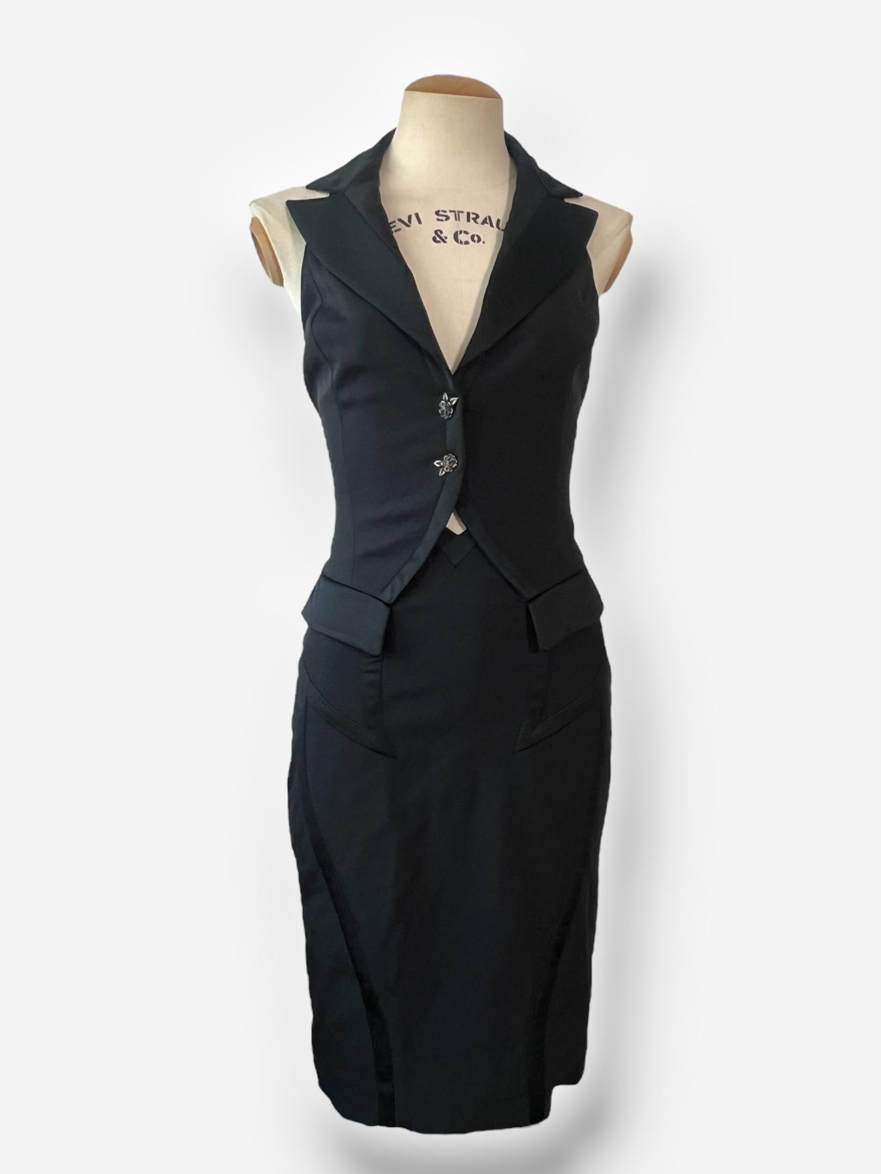 Versace Fall/Winter 2003 Corset-Back Midi Dress 4