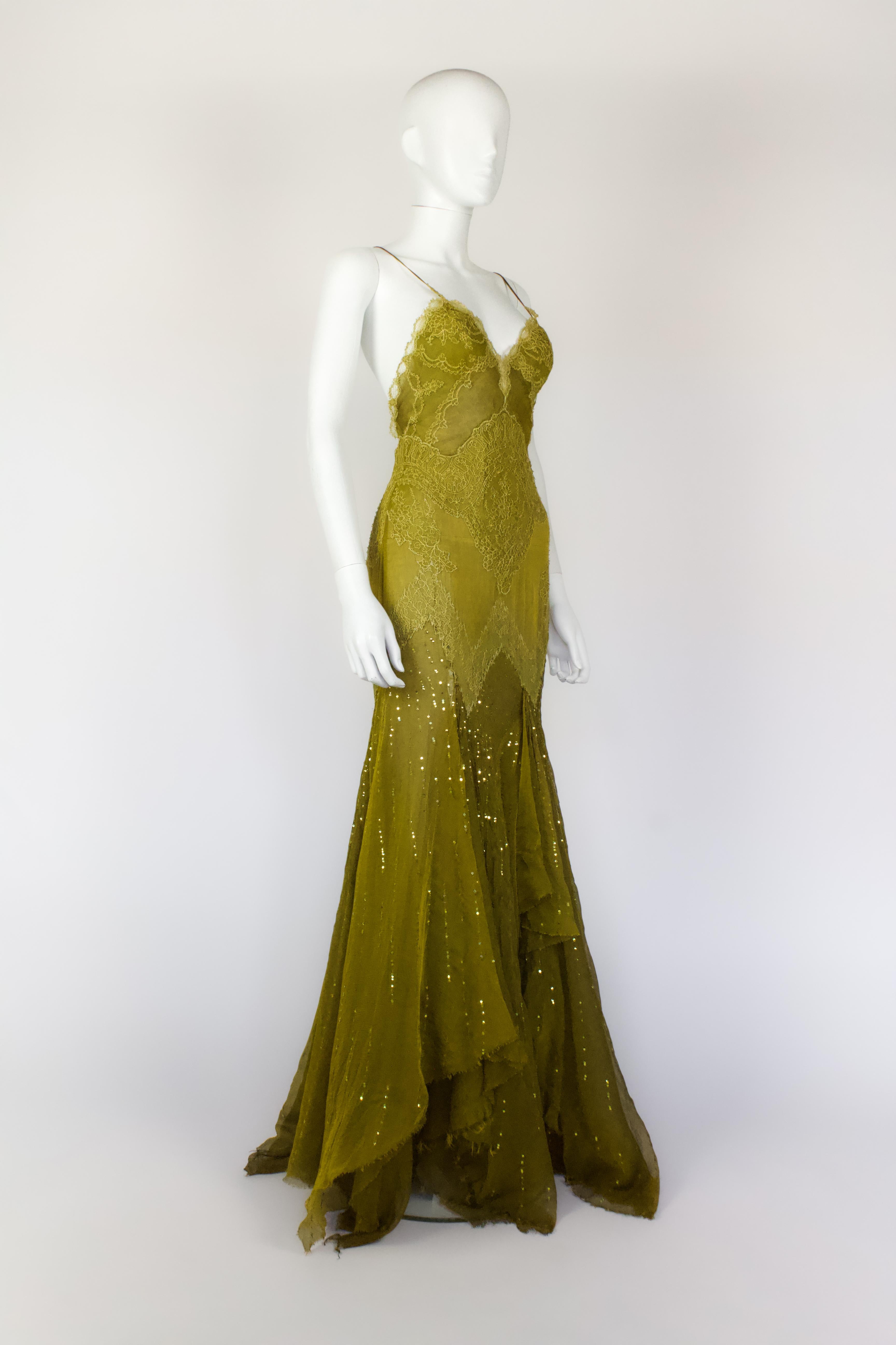 Brown Versace Fall/Winter 2003 Dress