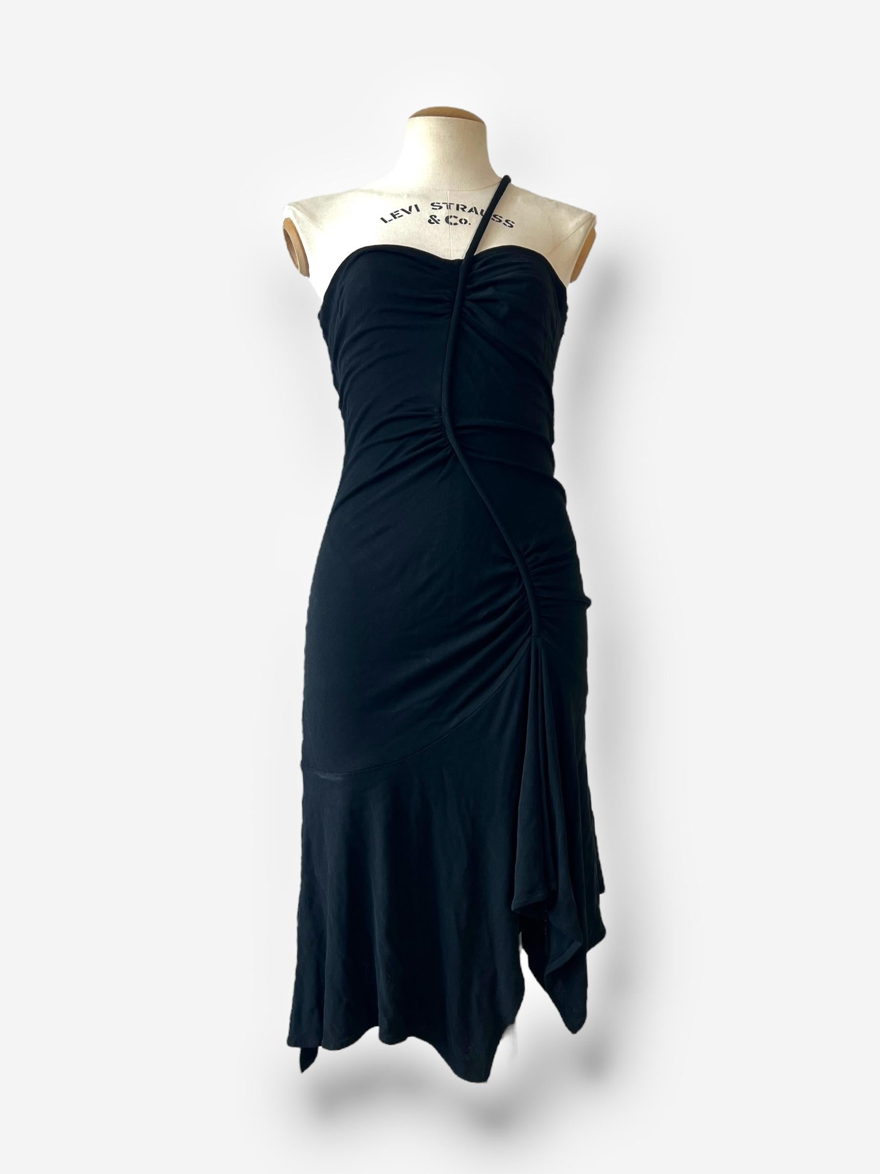 Versace Fall Winter 2003 Robe asymétrique froncée Pour femmes en vente