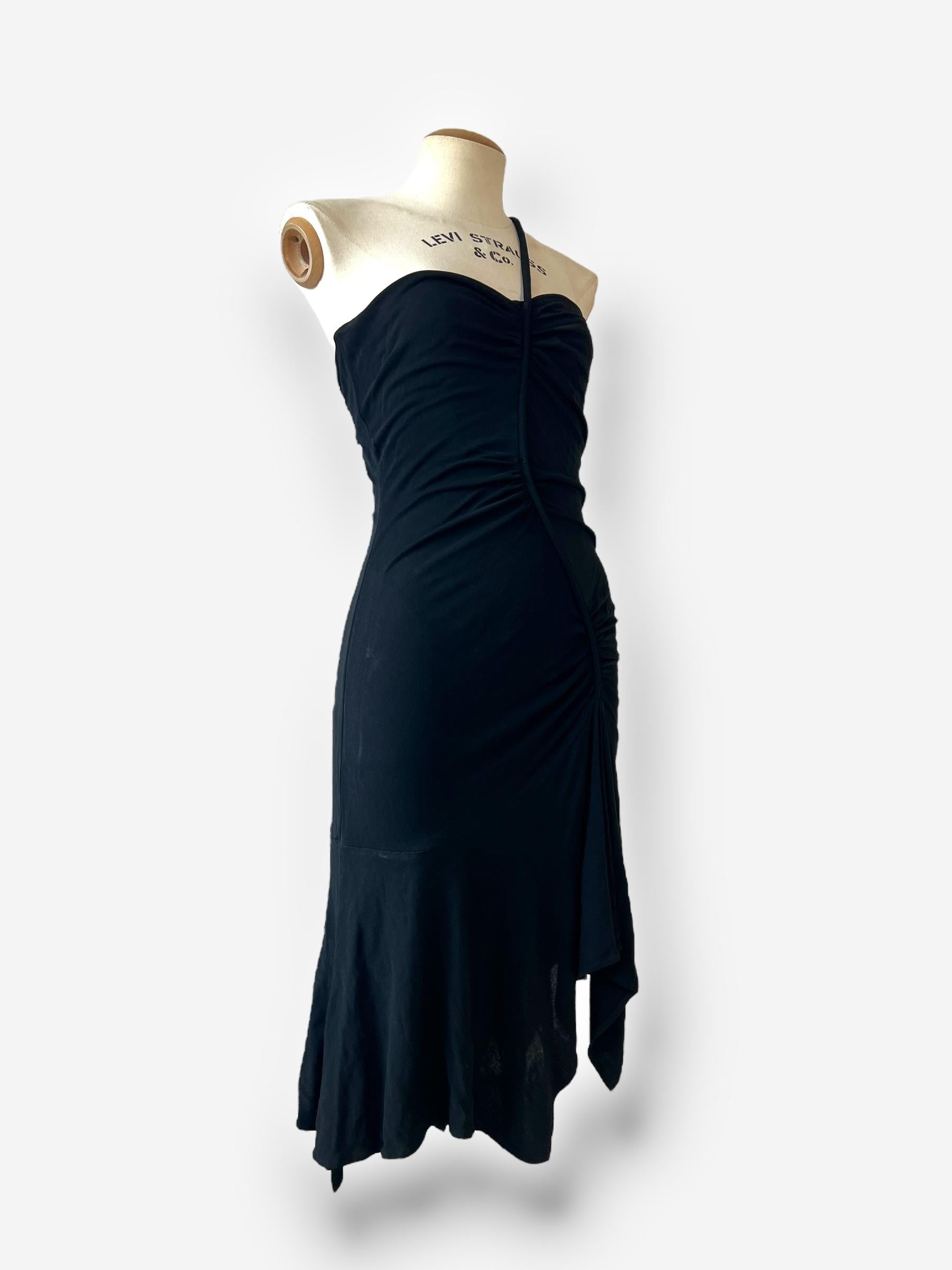 Versace Fall Winter 2003 Robe asymétrique froncée en vente 1