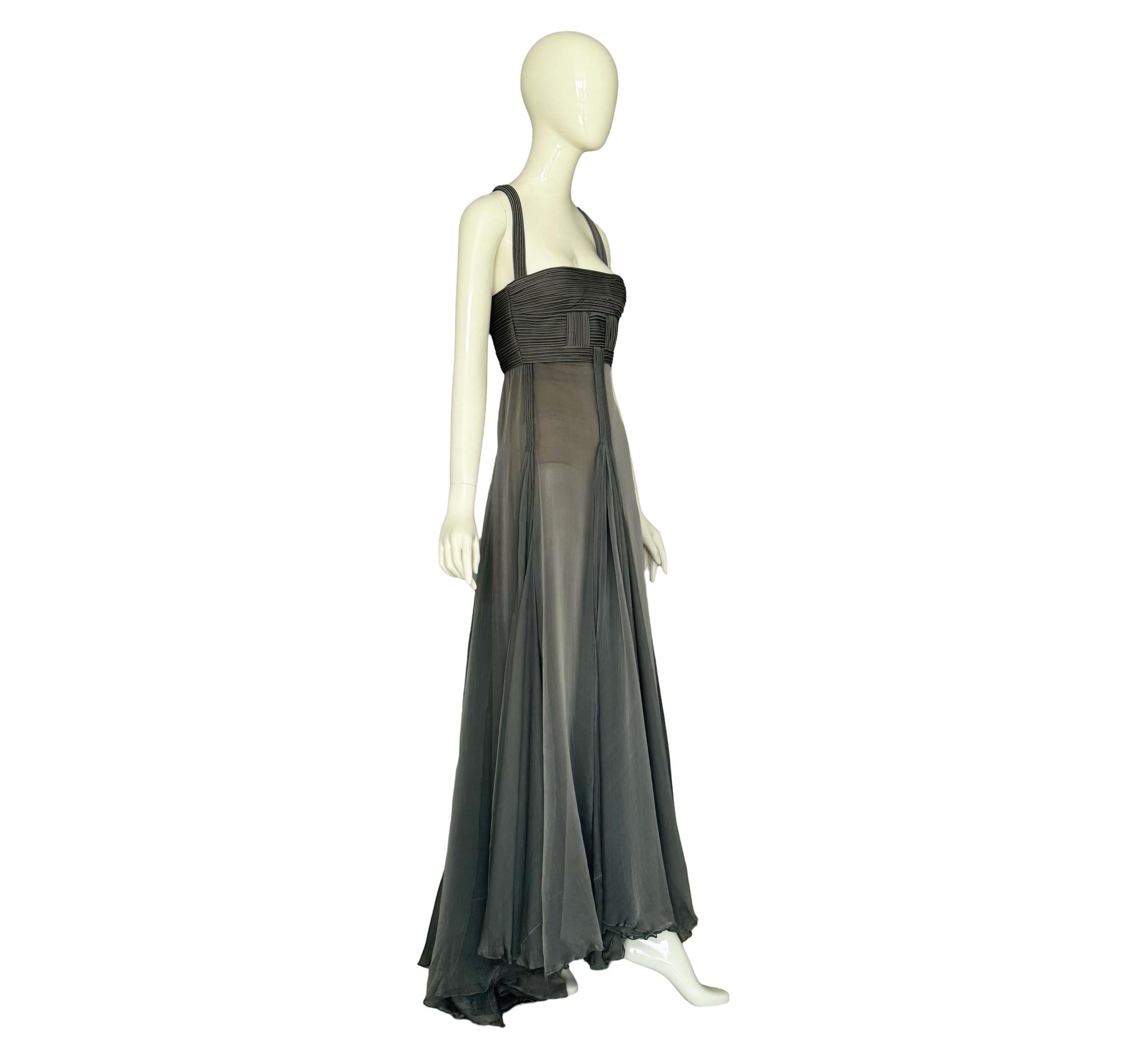 Vestido de seda de la pasarela Versace Otoño Invierno 2007 de Donatella Versace en venta 4