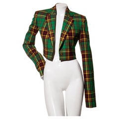 Versace Autunno/Inverno 2018 Giacca Blazer Cropped Greene & Greene Greene IT 38