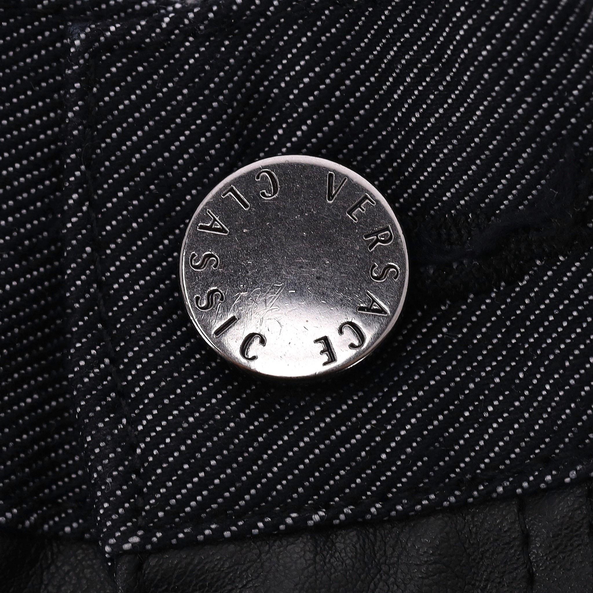 Uomo Jeans Versace in ecopelle e denim in vendita