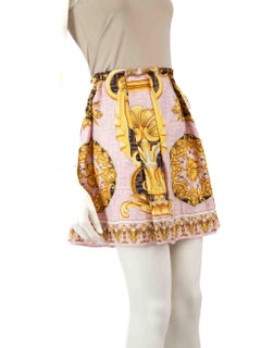 Versace Fendi x Versace Baroque Zucca FF Mini Skirt Size M