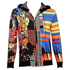 VERSACE FIORE PRINTED ZIP UP JACKET *same print as SILK SHIRT on BRUNO MARS* 