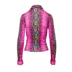 Versace Fitted Snake Print Shirt - '10s