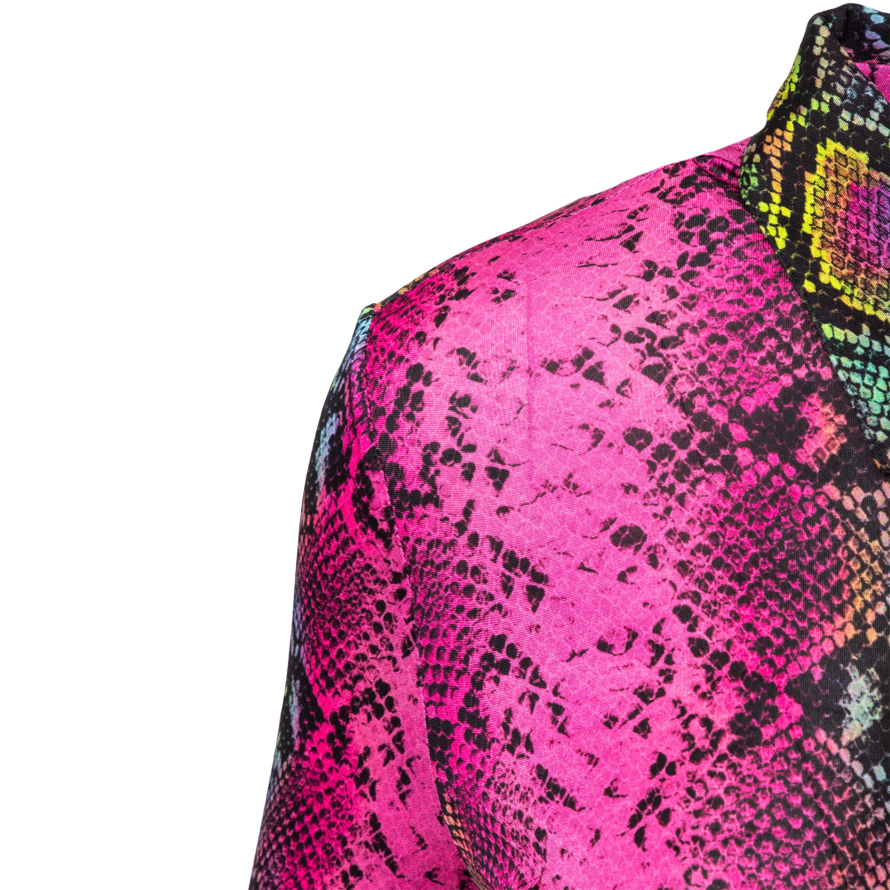 Versace Fitted Snake Print Shirt - '10s 2