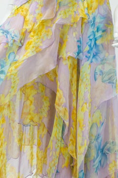 Versace Floral Silk Top Skirt Ensemble, S/S 2004
