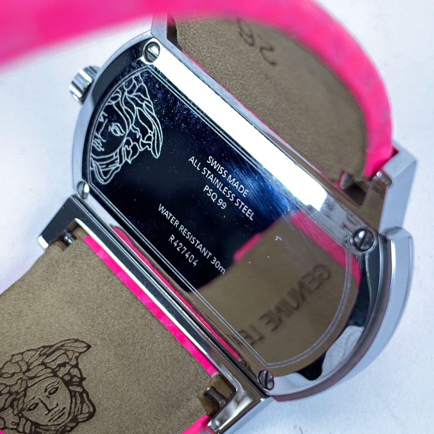 Versace Fluo Pink Fuchsia PSQ 99 Ladies Hippodrome Wrist Watch 1