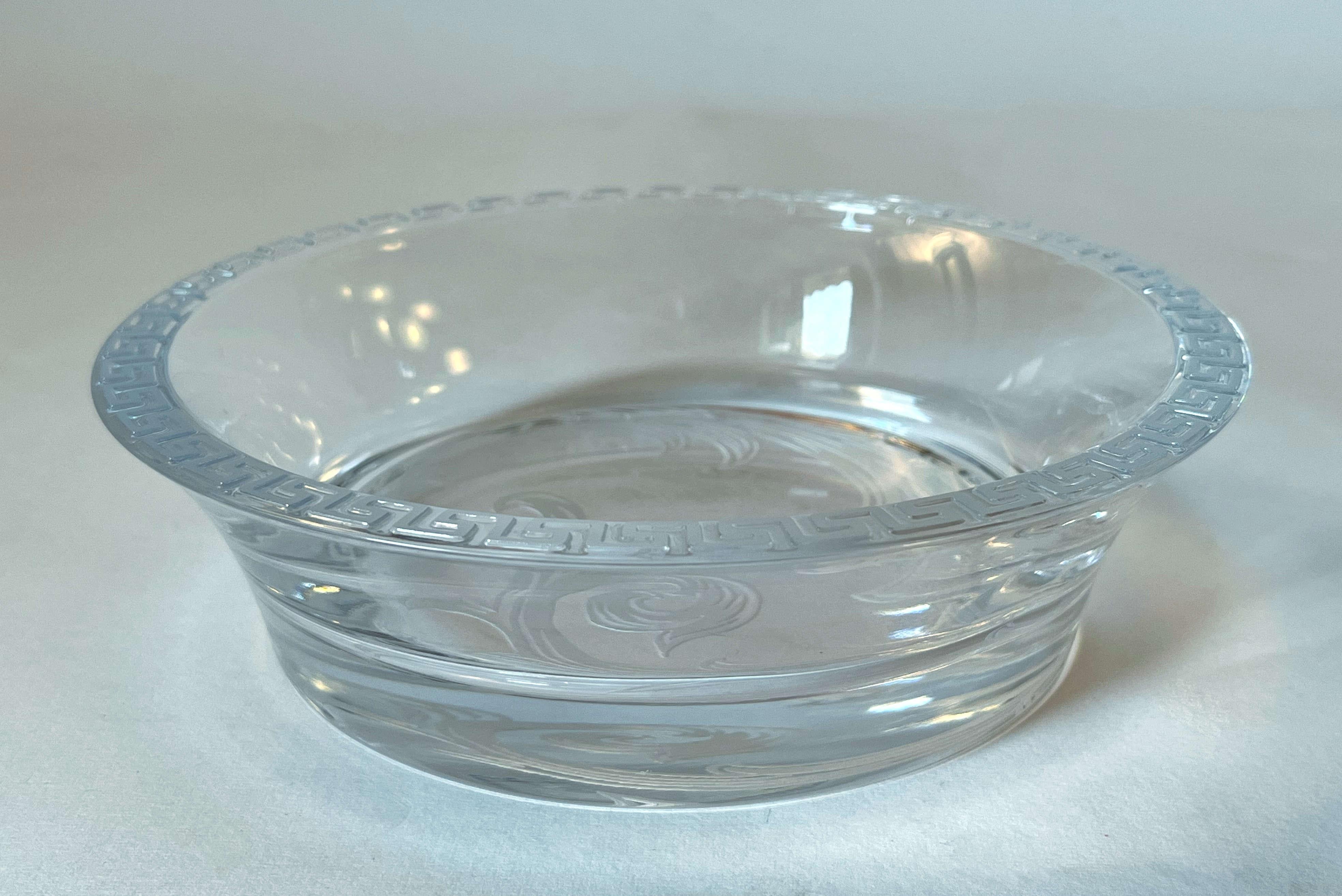 Ciotola di cristallo Versace per Rosenthal In condizioni buone in vendita a Los Angeles, CA