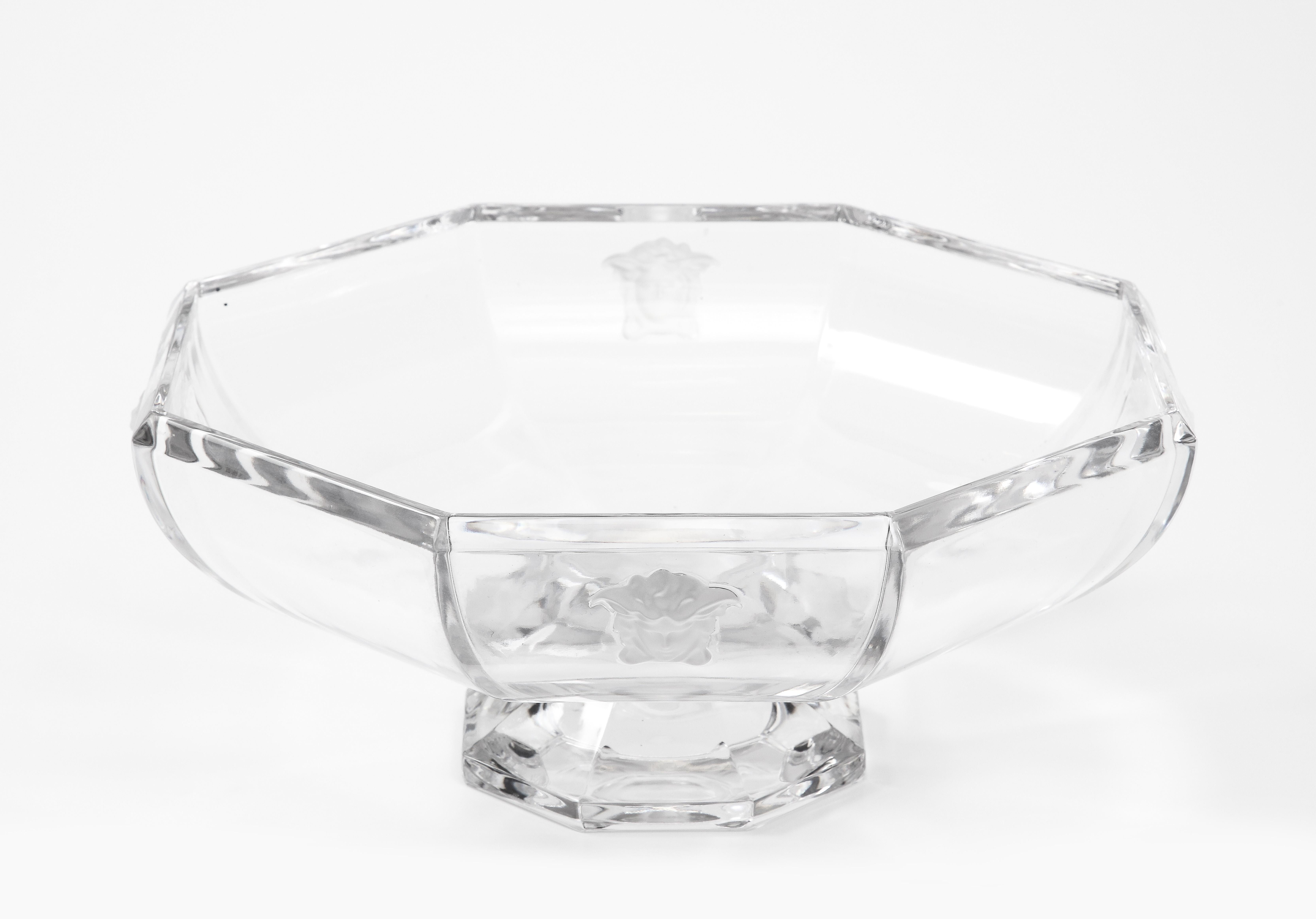 Versace For Rosenthal Medusa Crystal Bowl For Sale 2