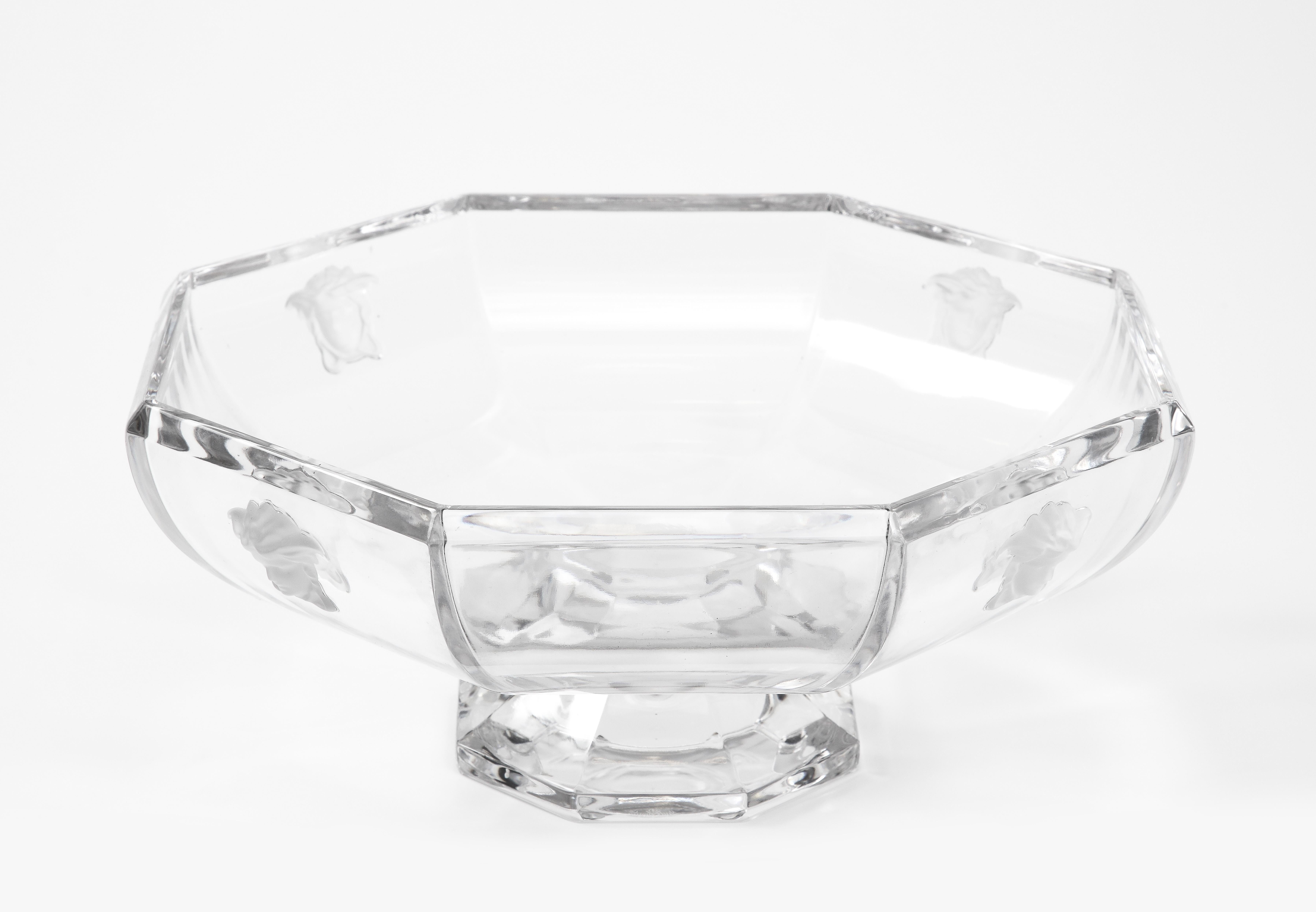Versace For Rosenthal Medusa Crystal Bowl For Sale 3