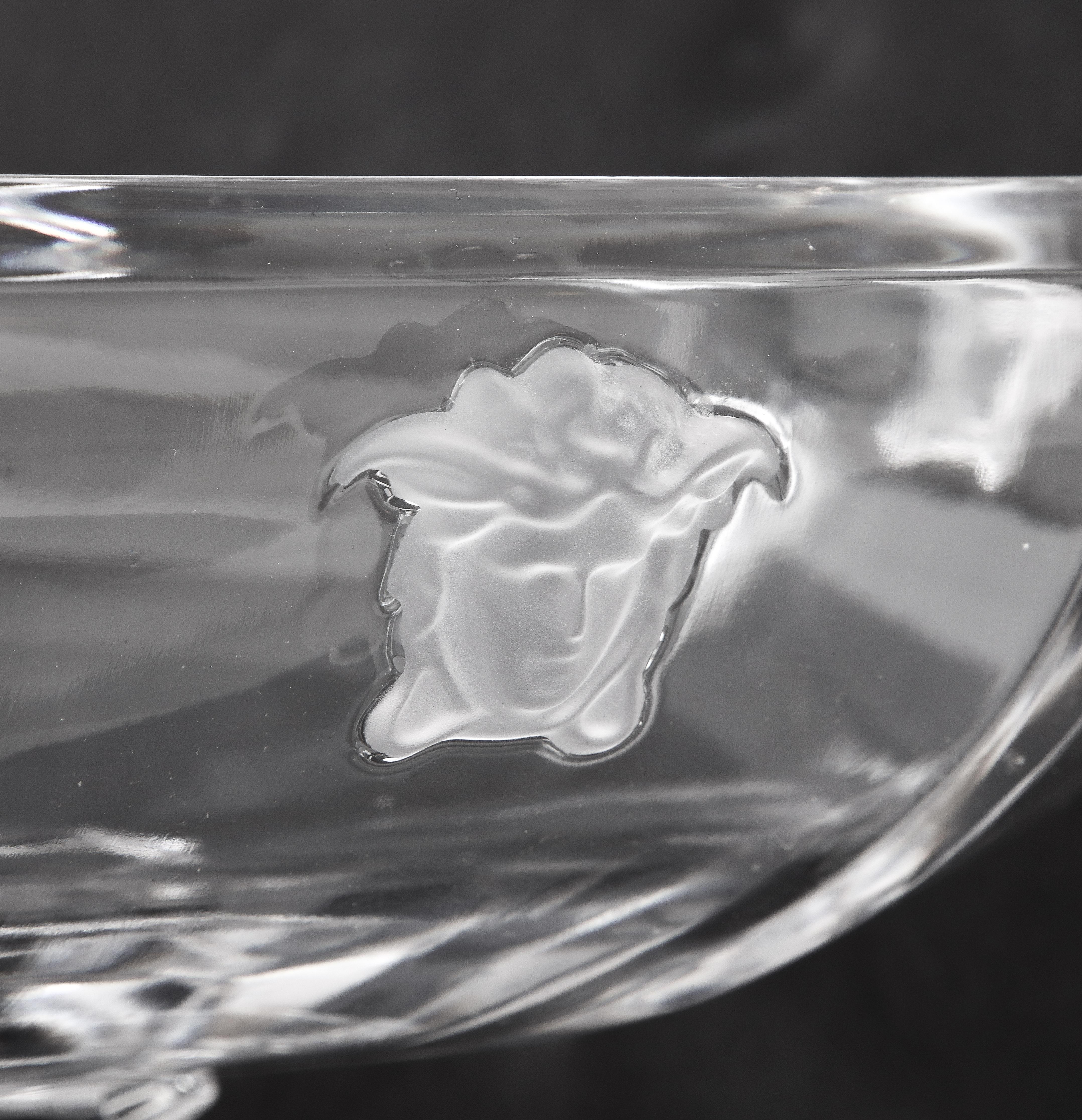 Versace For Rosenthal Medusa Crystal Bowl For Sale 7