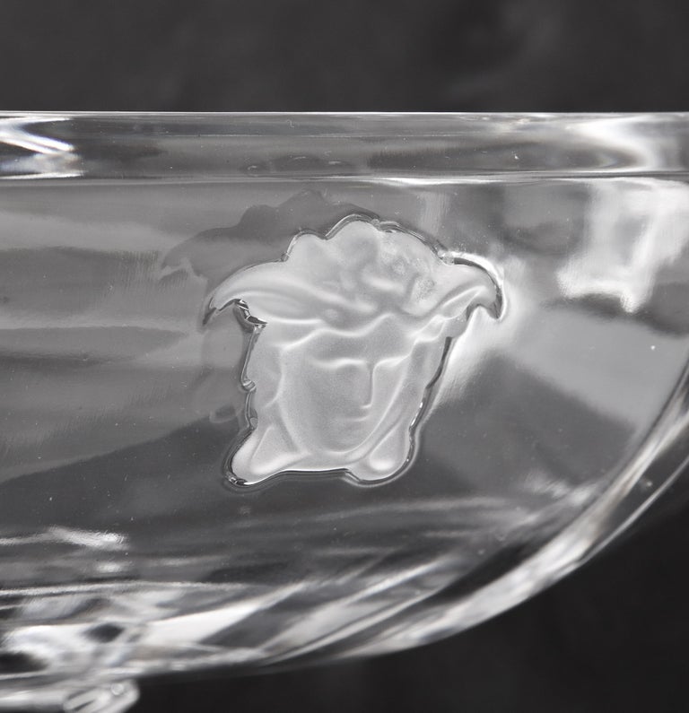 Versace For Rosenthal Medusa Crystal Bowl For Sale at 1stDibs