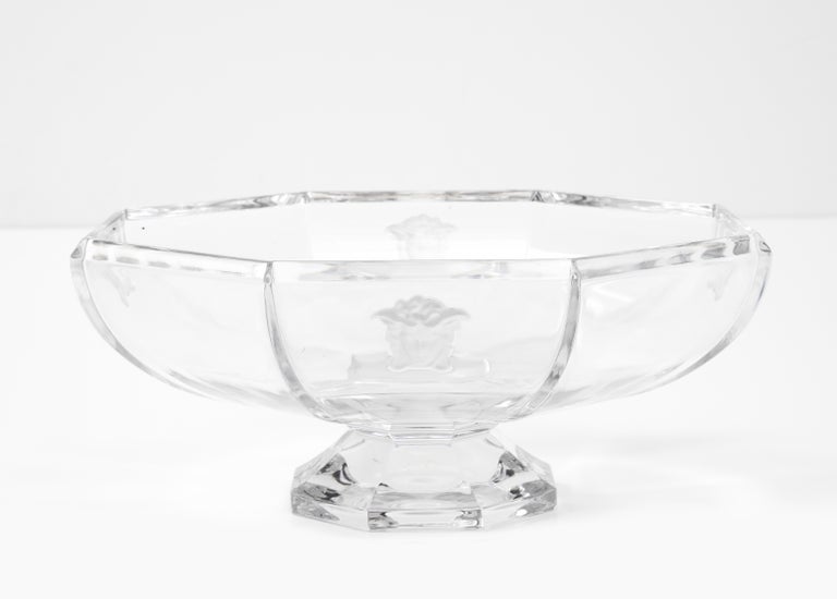 Versace For Rosenthal Medusa Crystal Bowl For Sale at 1stDibs