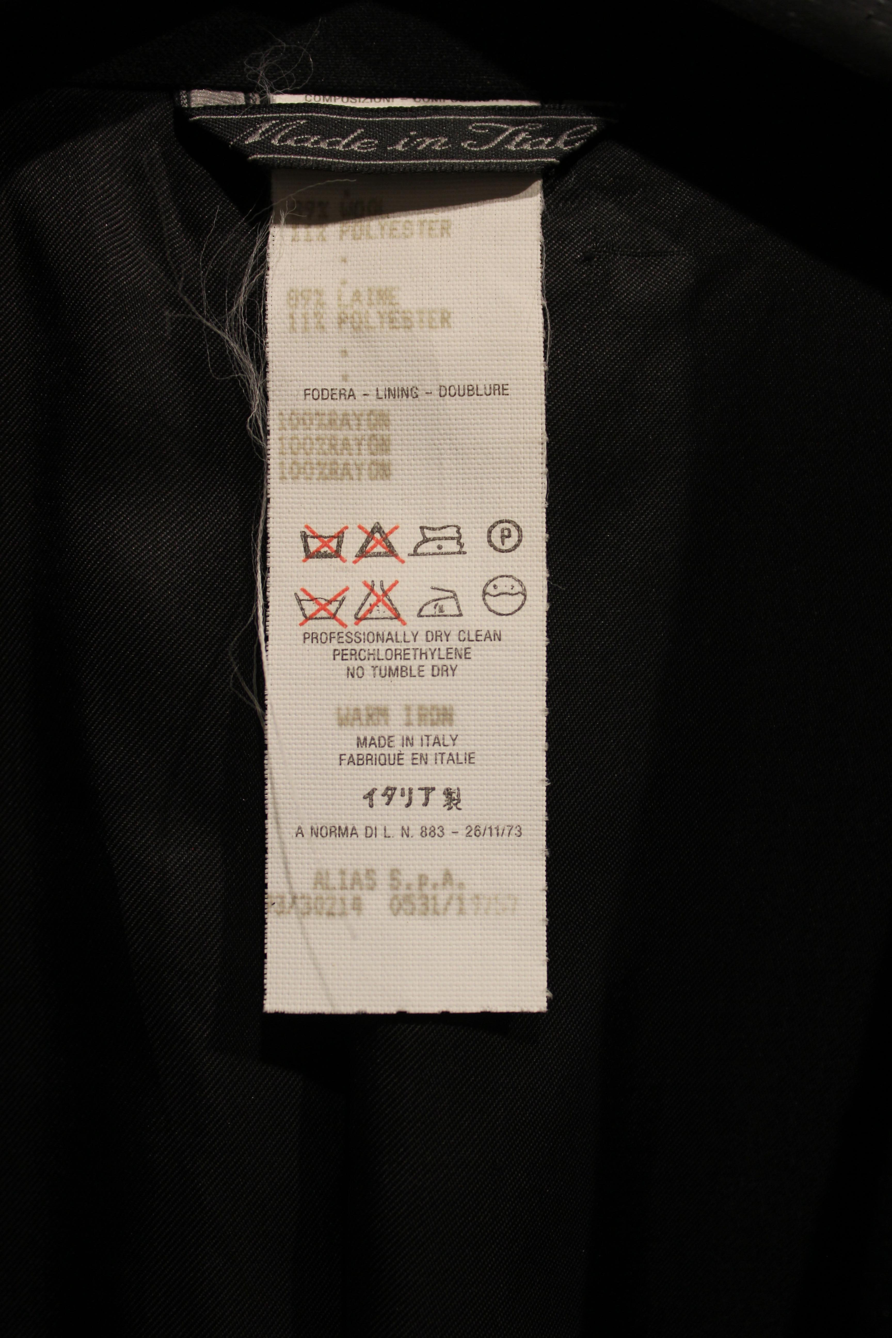 Versace Formal Tux Tail Jacket In Excellent Condition In Houston, TX