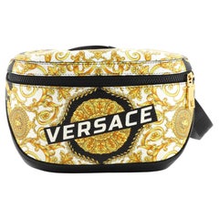 Versace Front Pocket Belt Bag Barocco Print Leather