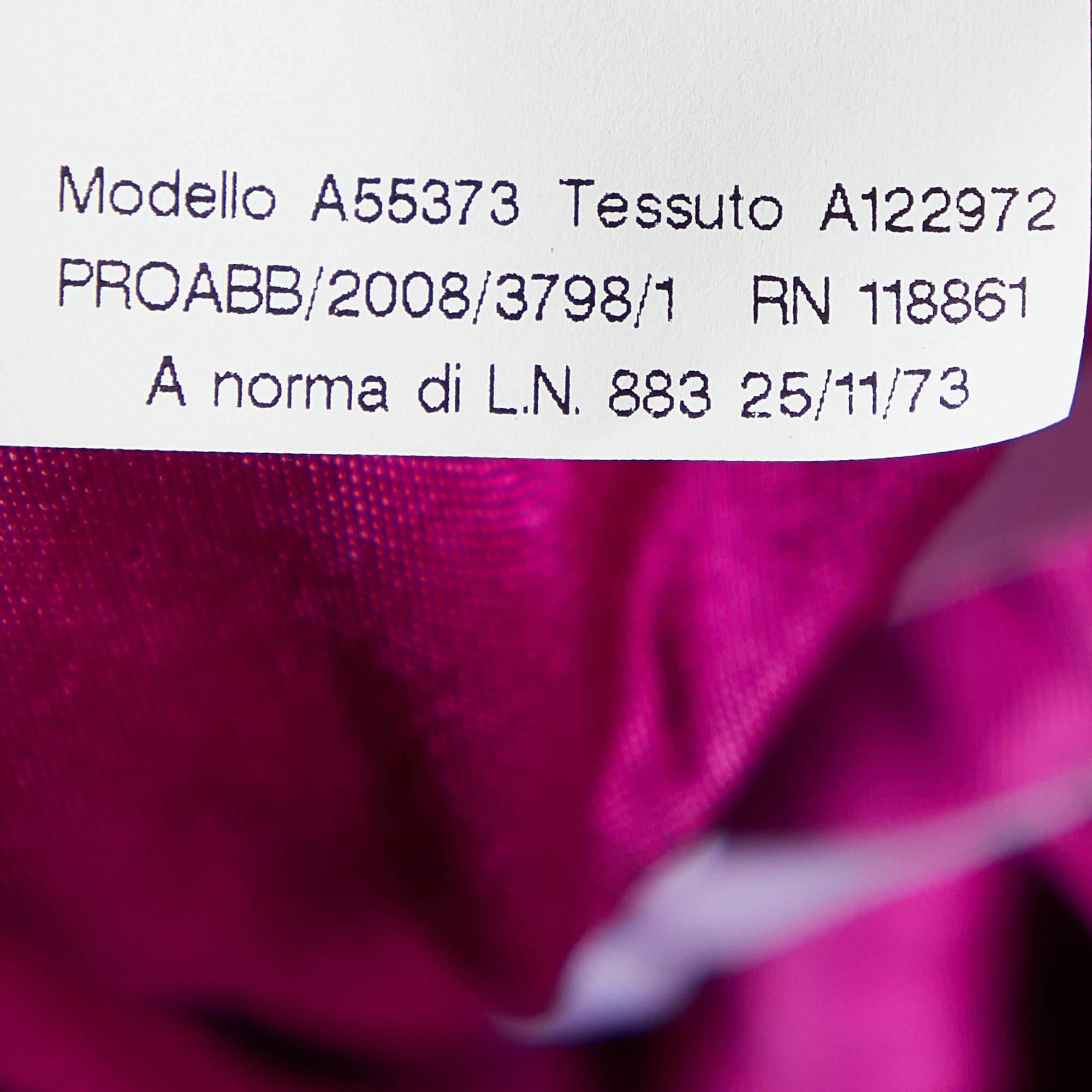 Ärmelloses Top von Versace aus Jersey in Fuchsia und Rosa mit Knotendetail, L Damen im Angebot