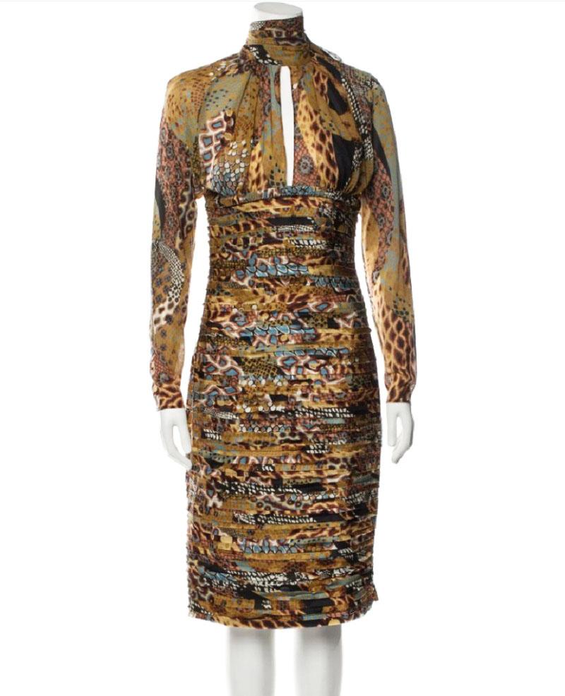 Women's or Men's Versace FW 2005 Runway Silk Backless Halter Dress as seen on Demi Moore It. 42 For Sale