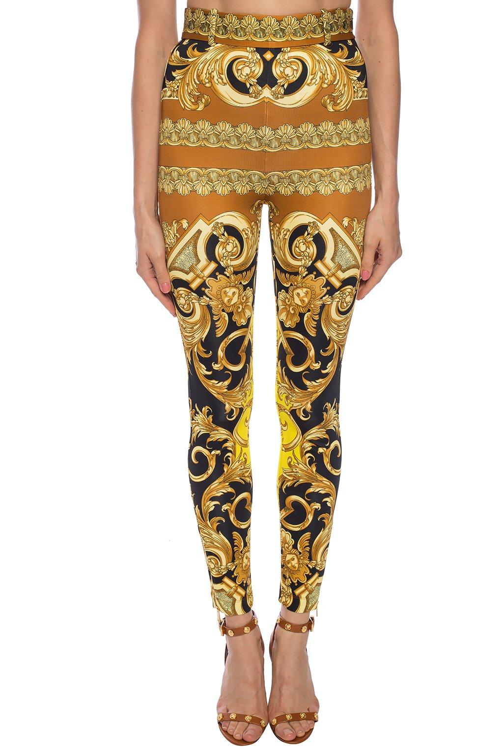 Versace FW19 Barocco Femme Print Formal gestrickte Leggings Größe 38 im Zustand „Neu“ im Angebot in Paradise Island, BS