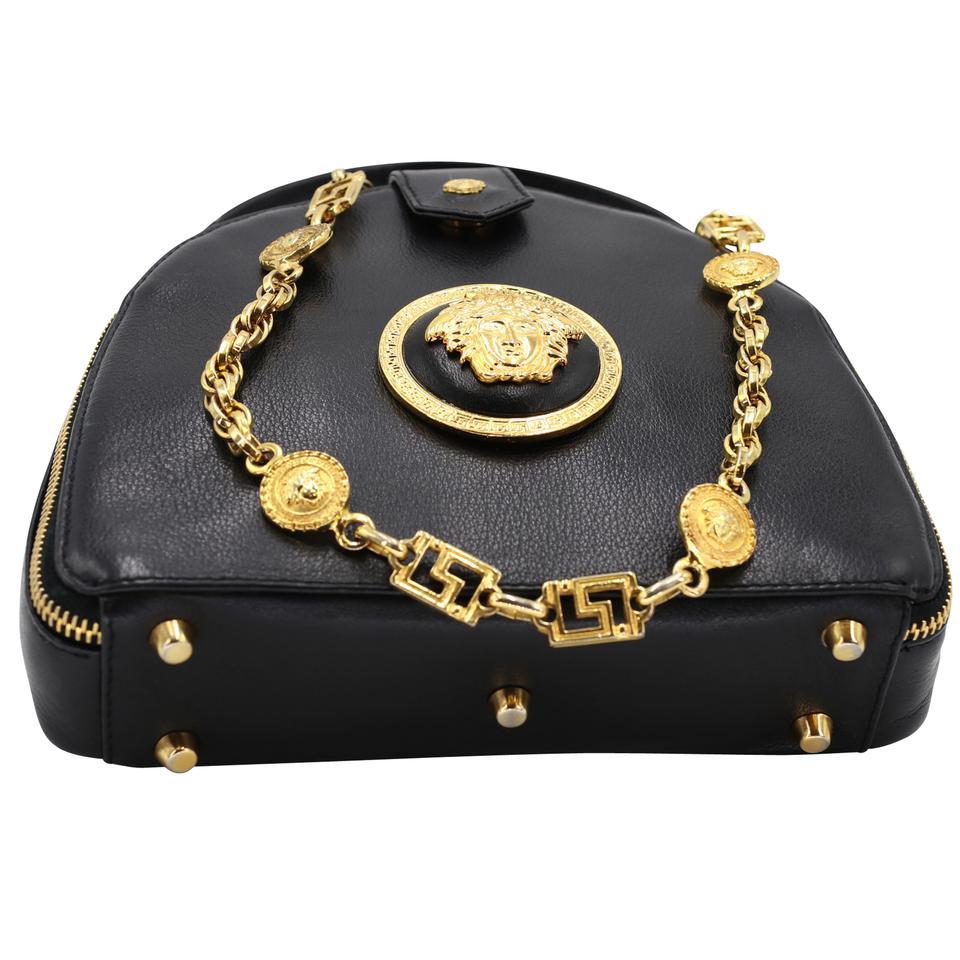 versace black and gold bag