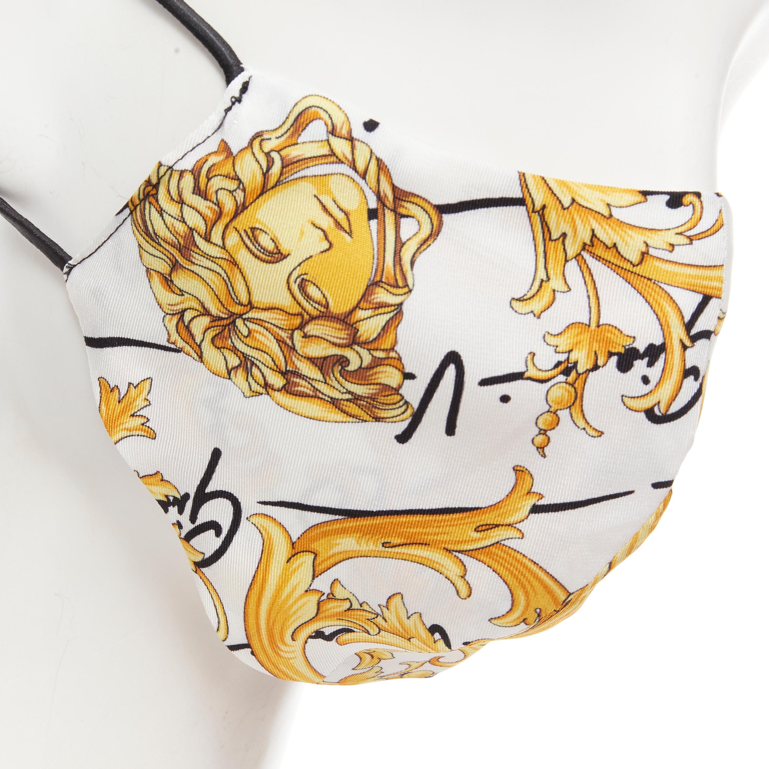 VERSACE Gianni Signatur Barocco Medusa Barock 100% Seidenmaske Damen im Angebot