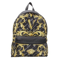 VERSACE Gianni Versace Firma dorada Barocco Virtus Bolsa mochila de nailon con estampado de Medusa