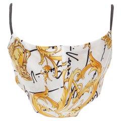 VERSACE Gianni Signature gold Medusa Baroque 100% silk face mask