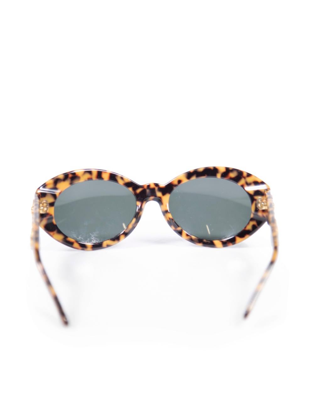 Versace Gianni Versace Brown Studded Medusa Sunglasses In Excellent Condition In London, GB