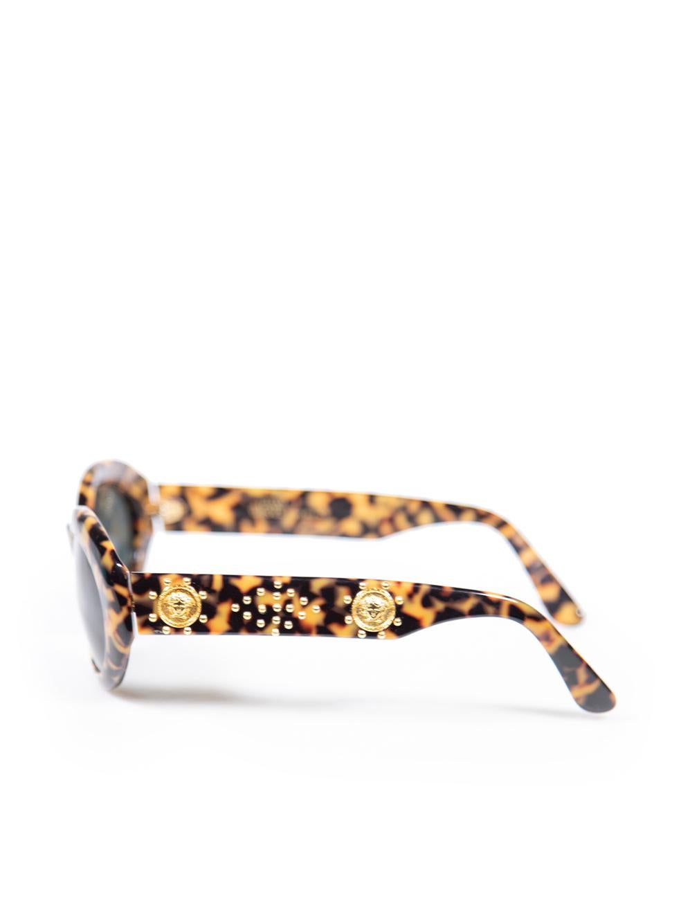Women's Versace Gianni Versace Brown Studded Medusa Sunglasses For Sale