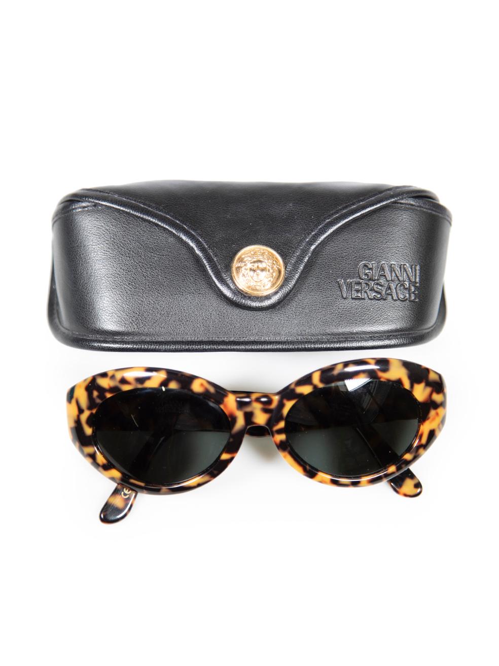 Versace Gianni Versace Brown Studded Medusa Sunglasses For Sale 1