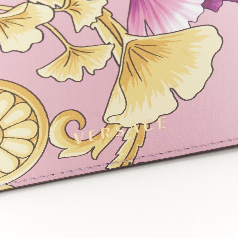 VERSACE Gingko Barocco rose or floral sac à bandoulière portefeuille en vente 3