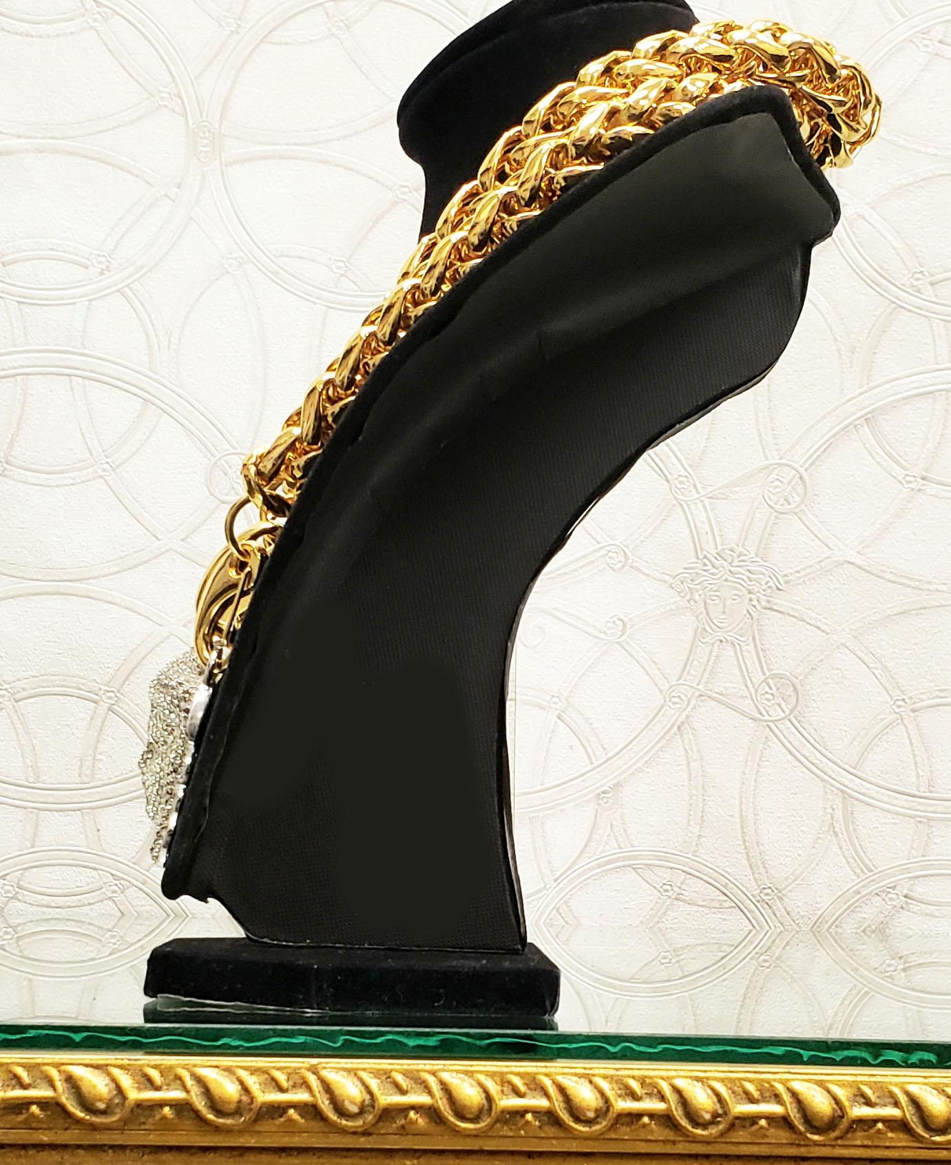 versace crystal medusa necklace
