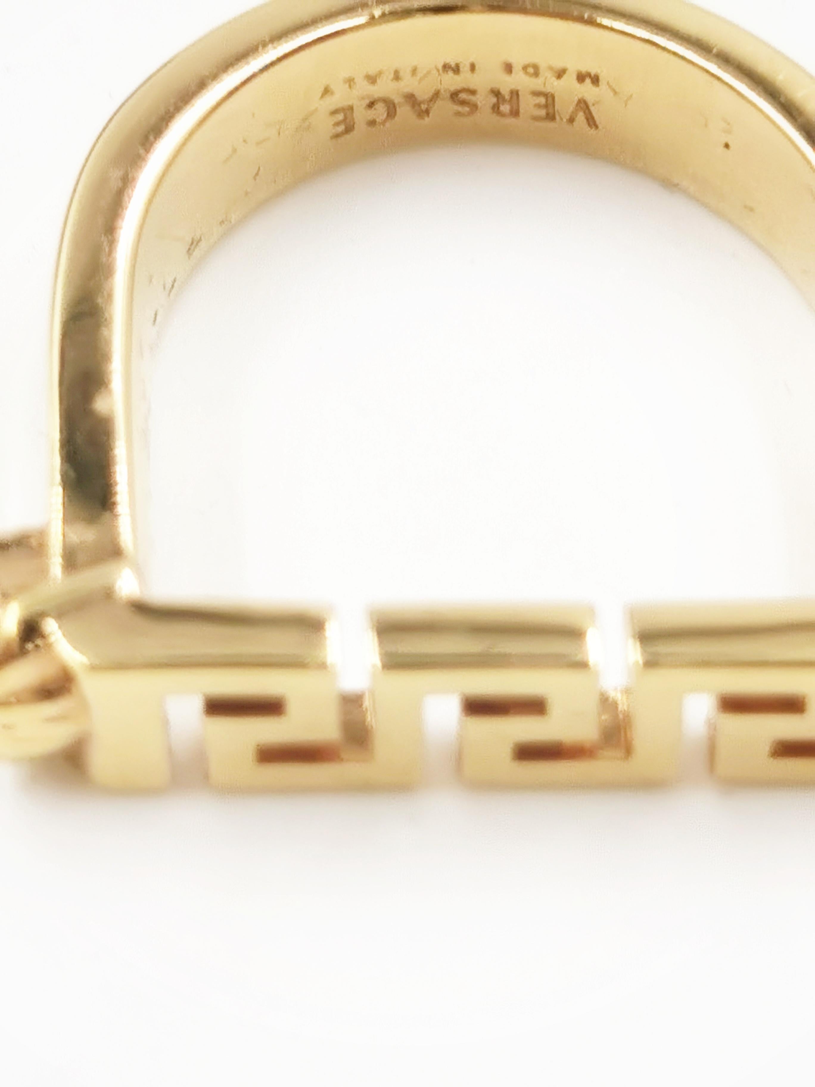 Versace Gold Greca Bar Women's Ring in IT 13 Brand new in Box 1