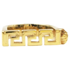 Retro Versace Gold Greca Bar Women's Ring in IT 13 Brand new in Box